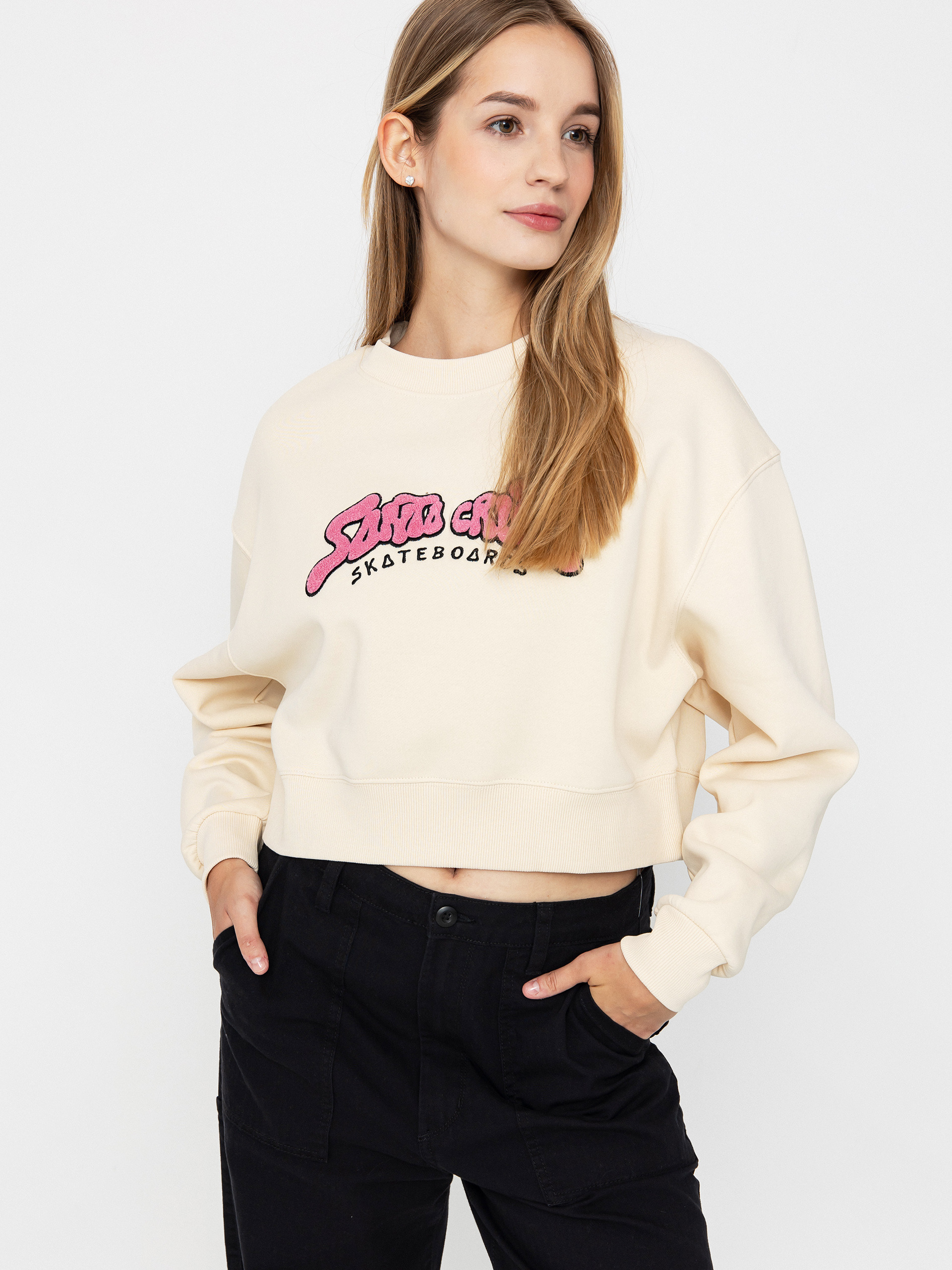 Santa Cruz Winkowski 8Baller Strip Crew Wmn Sweatshirt (chalk)