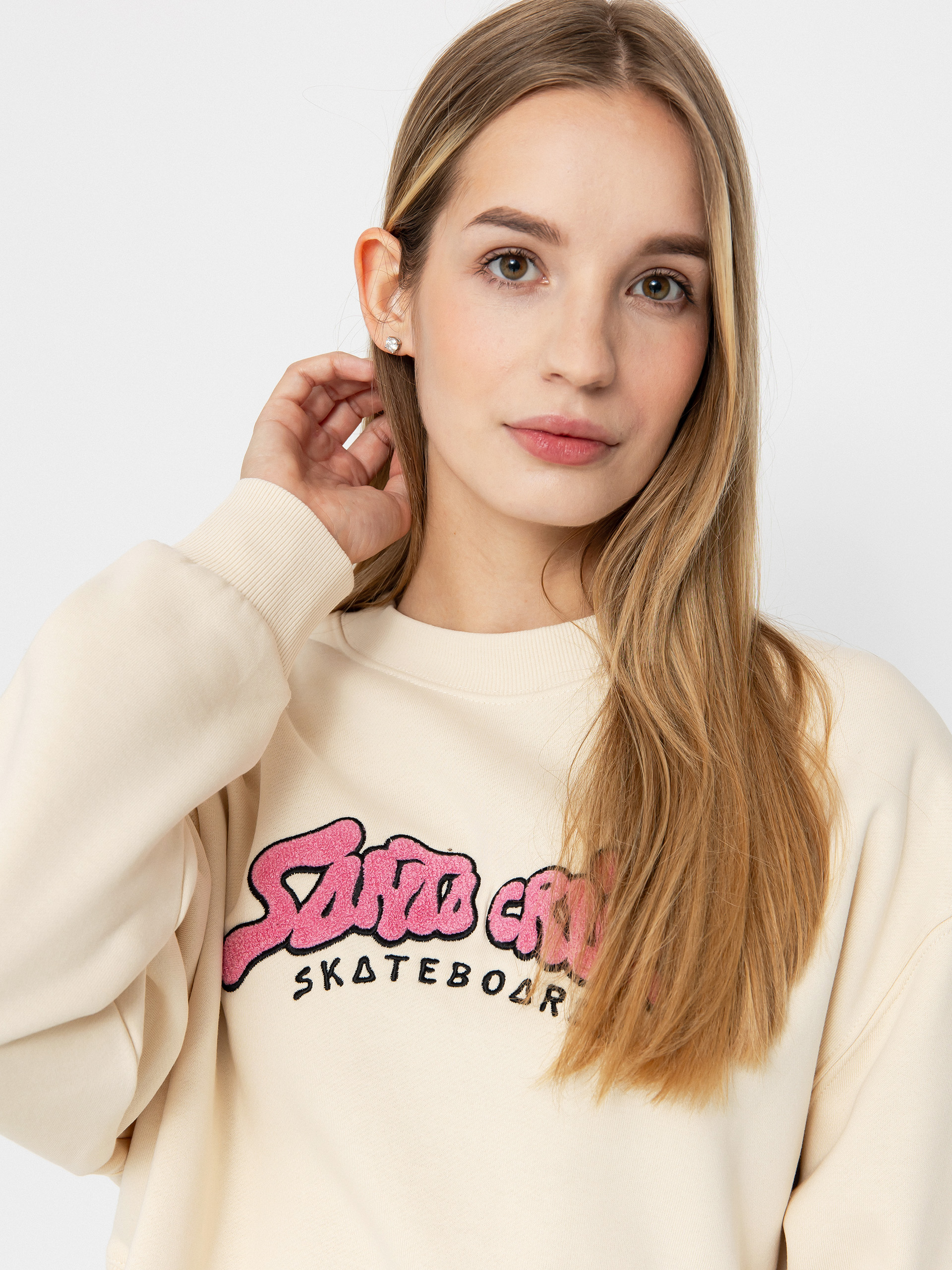 Santa Cruz Winkowski 8Baller Strip Crew Wmn Sweatshirt (chalk)