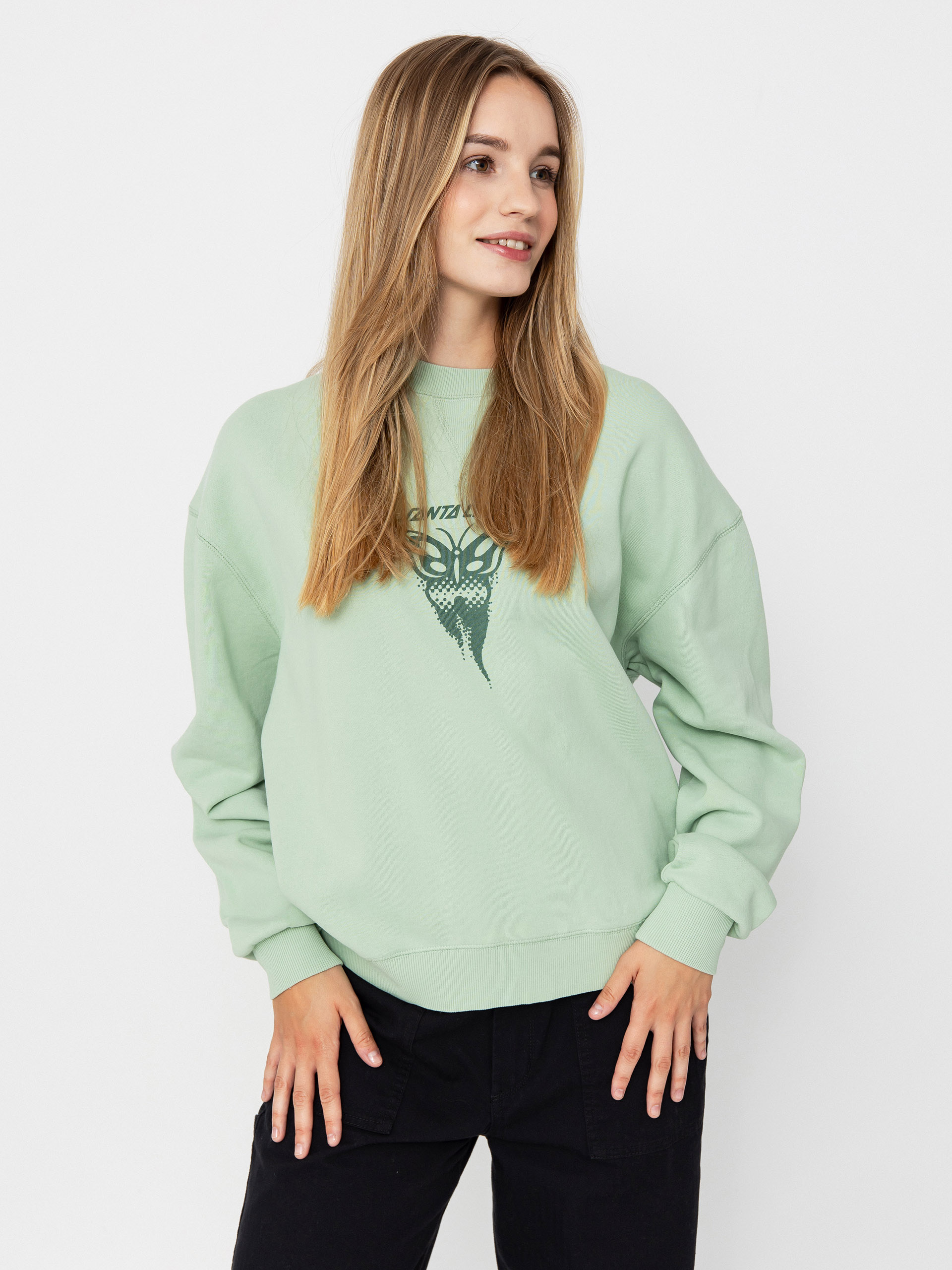 Santa Cruz Asp Butterfly Crew Wmn Sweatshirt (pale sage wash)