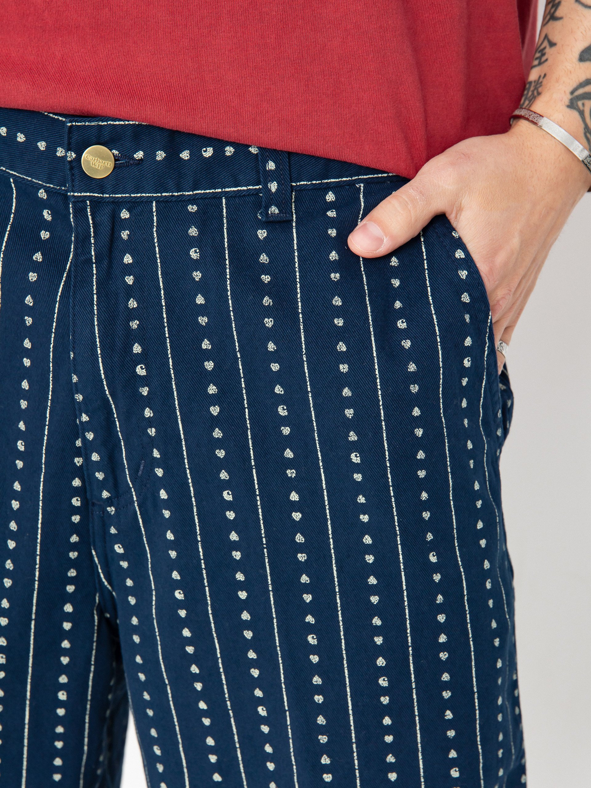 Carhartt WIP Shorts Drewe (heart c pinstripe/ink/natural)