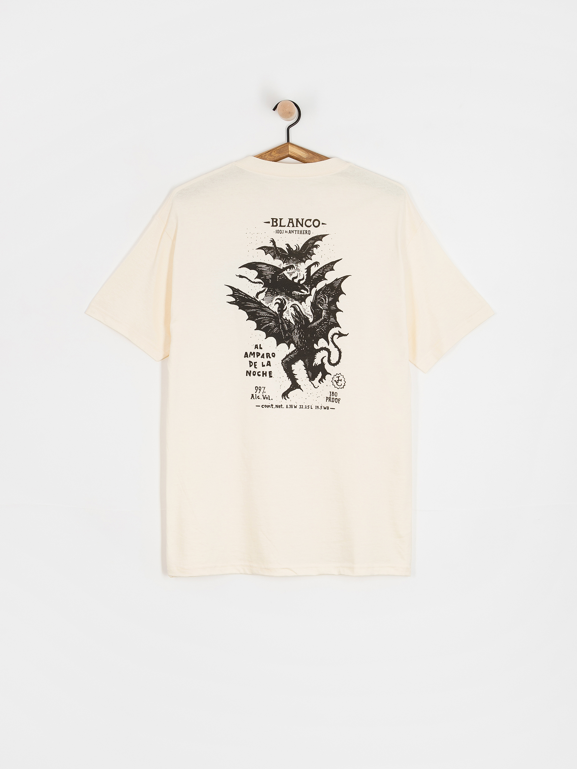 Antihero Carnales Blanco T-Shirt (cream w/black prints)