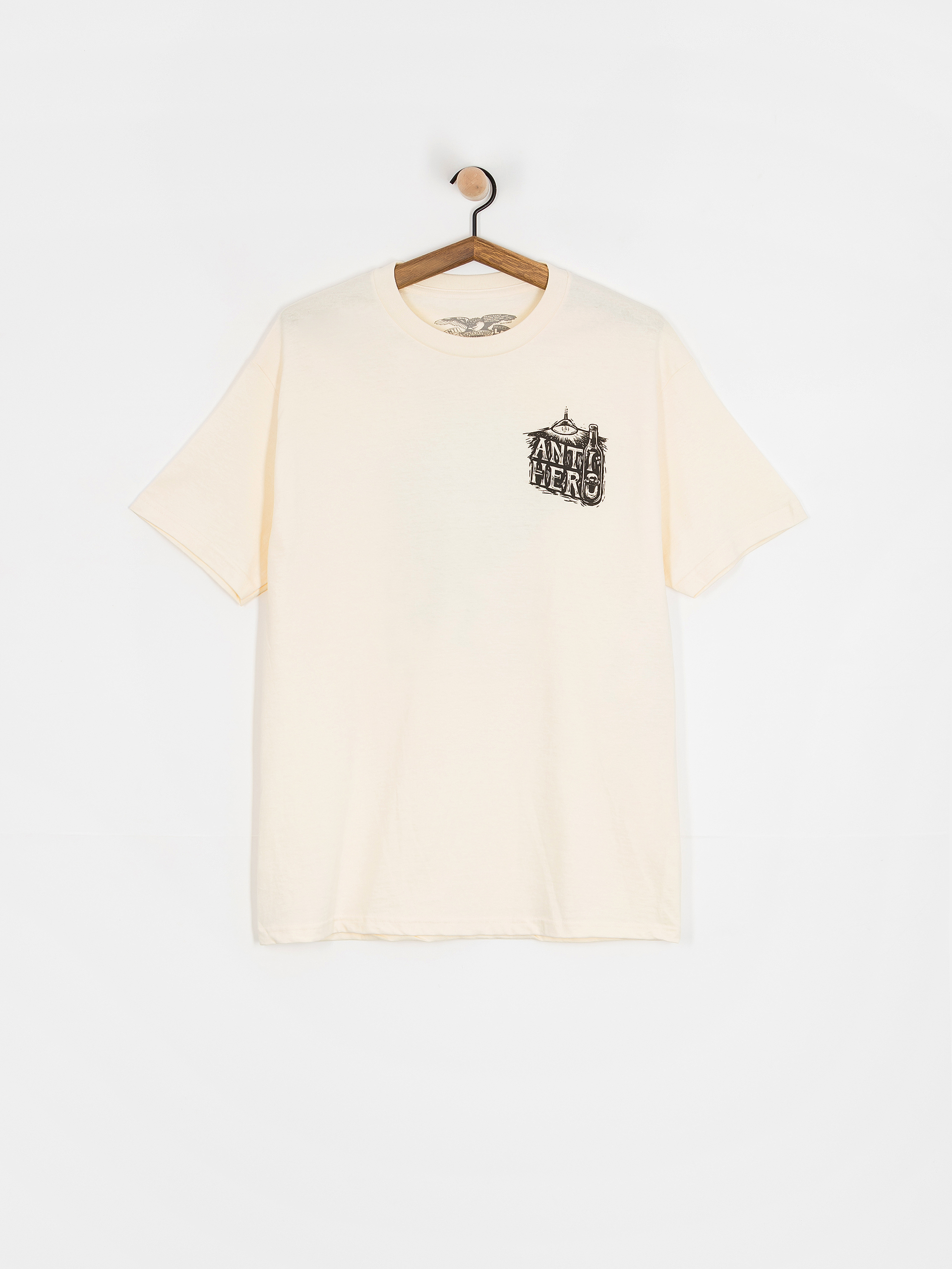 Antihero Carnales Blanco T-Shirt (cream w/black prints)