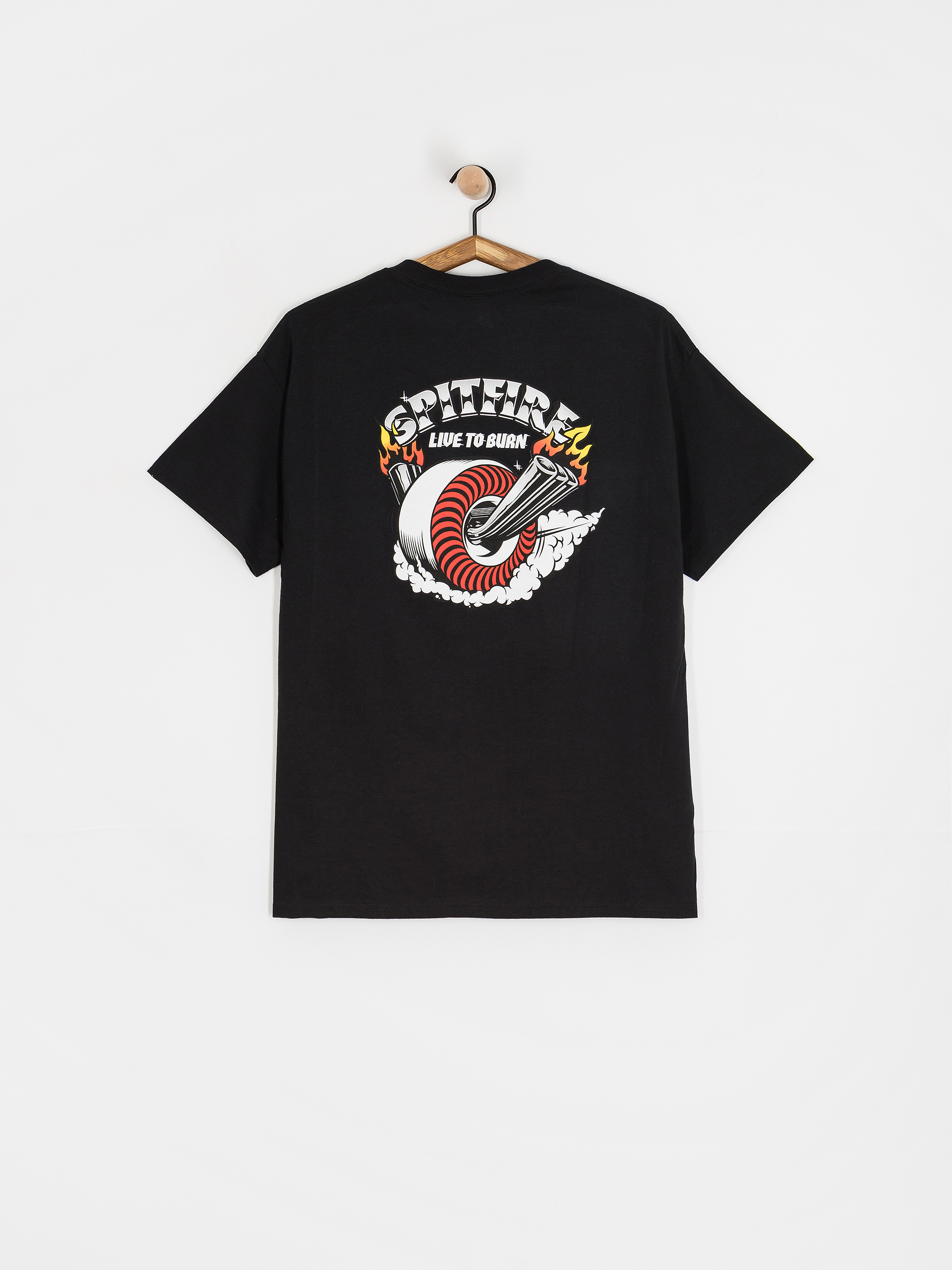 Spitfire Burnout T-Shirt (black w/multi color prints)