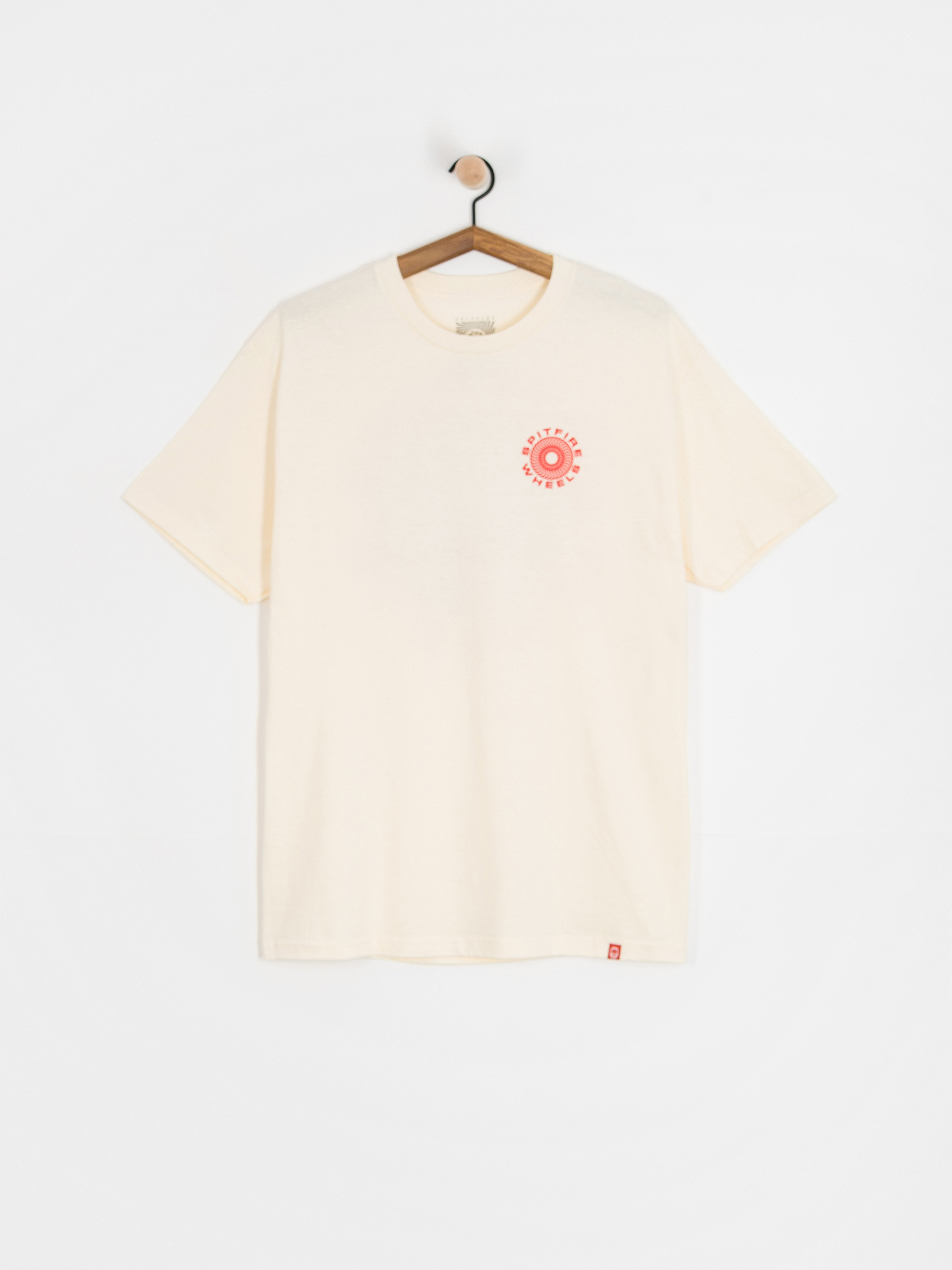 Spitfire Classic 87 Swirl Fill T-Shirt (cream w/red&black prints)