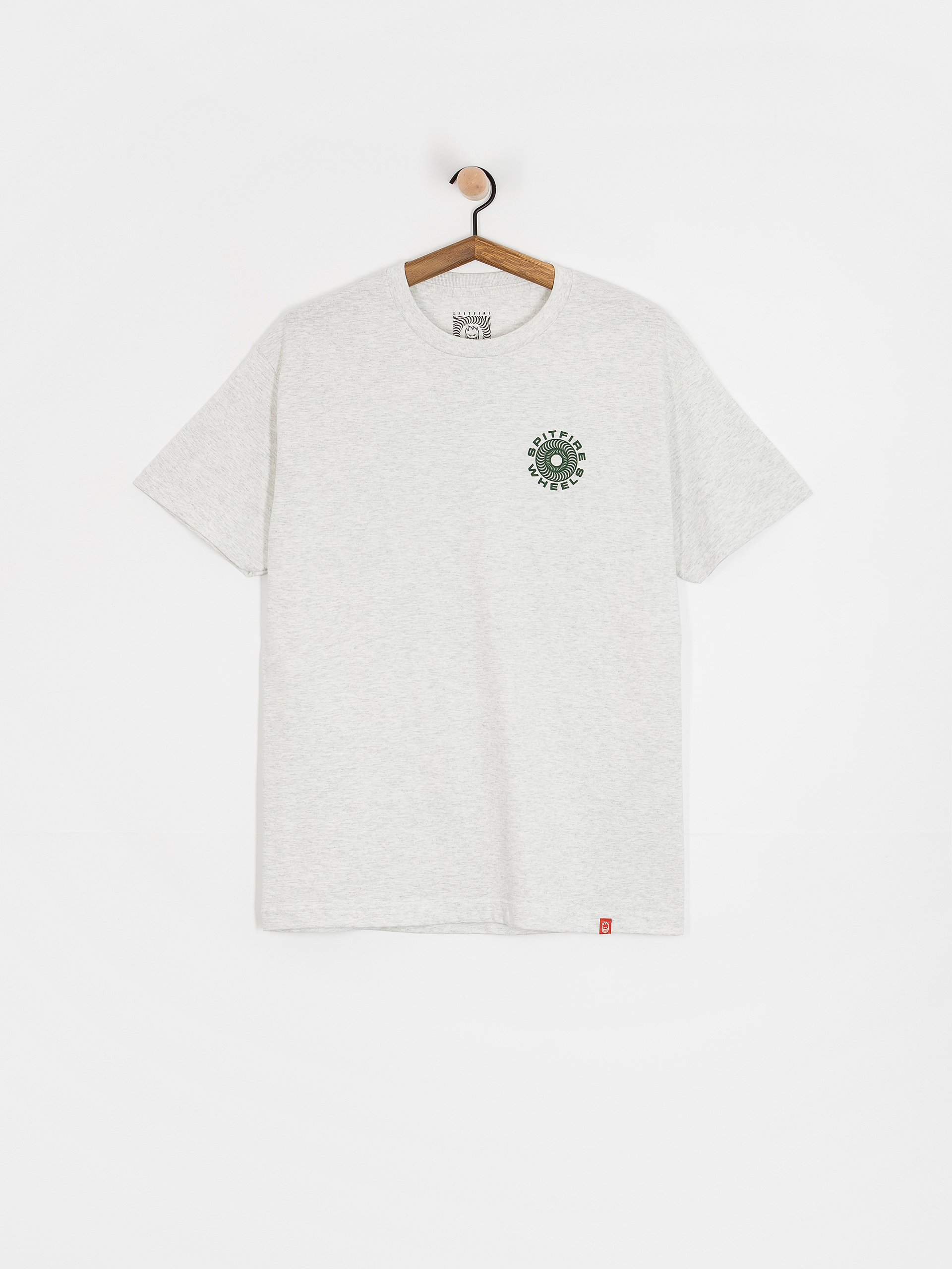 Spitfire Classic 87 Swirl Fill T-Shirt (ash grey w/dark green&white prints)
