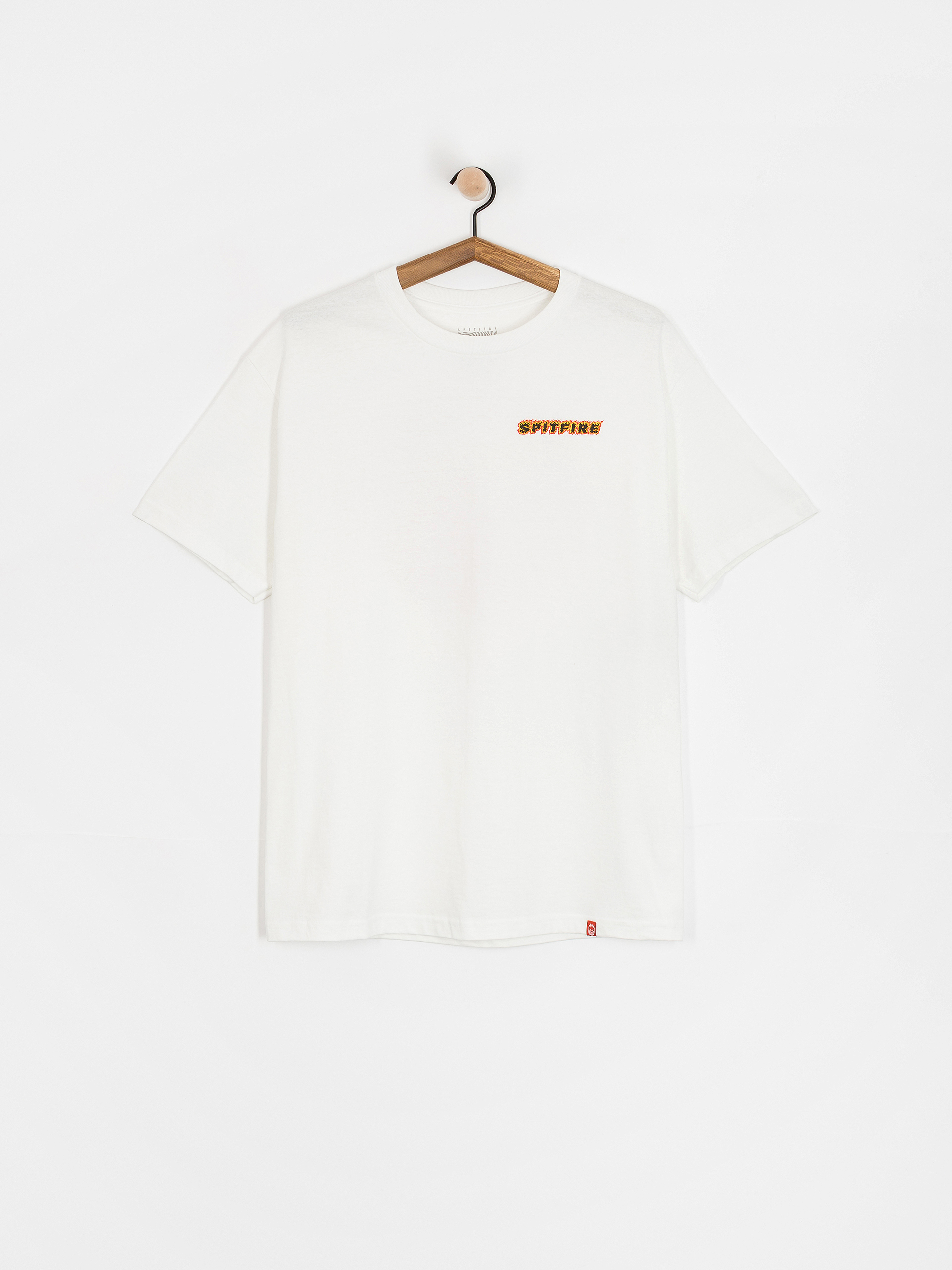 Spitfire Og Classic Flame T-Shirt (white w/red yellow&black prints)
