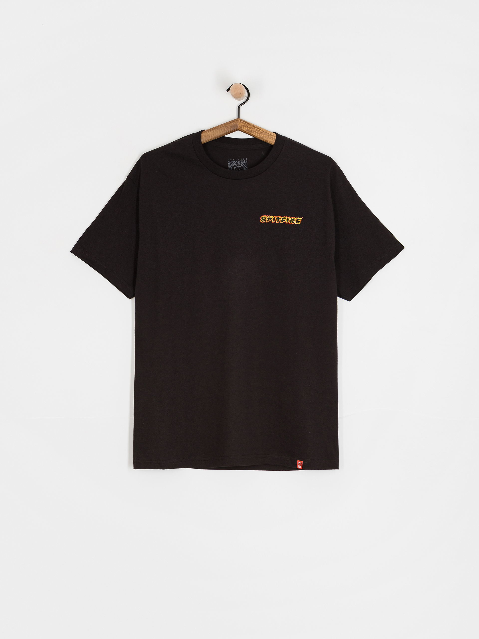 Spitfire Og Classic Flame T-Shirt (black w/red&yellow prints)