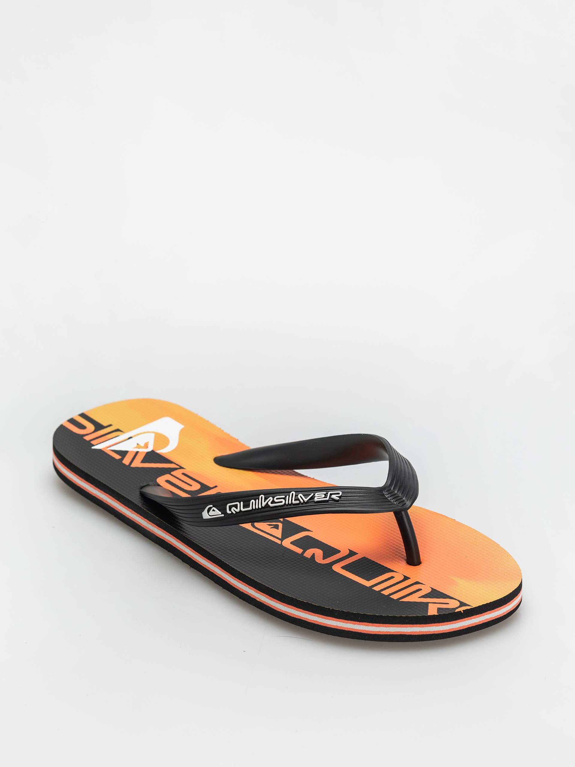 Quiksilver Molokai Art 25 Flip Flops (fiery coral wordblock)