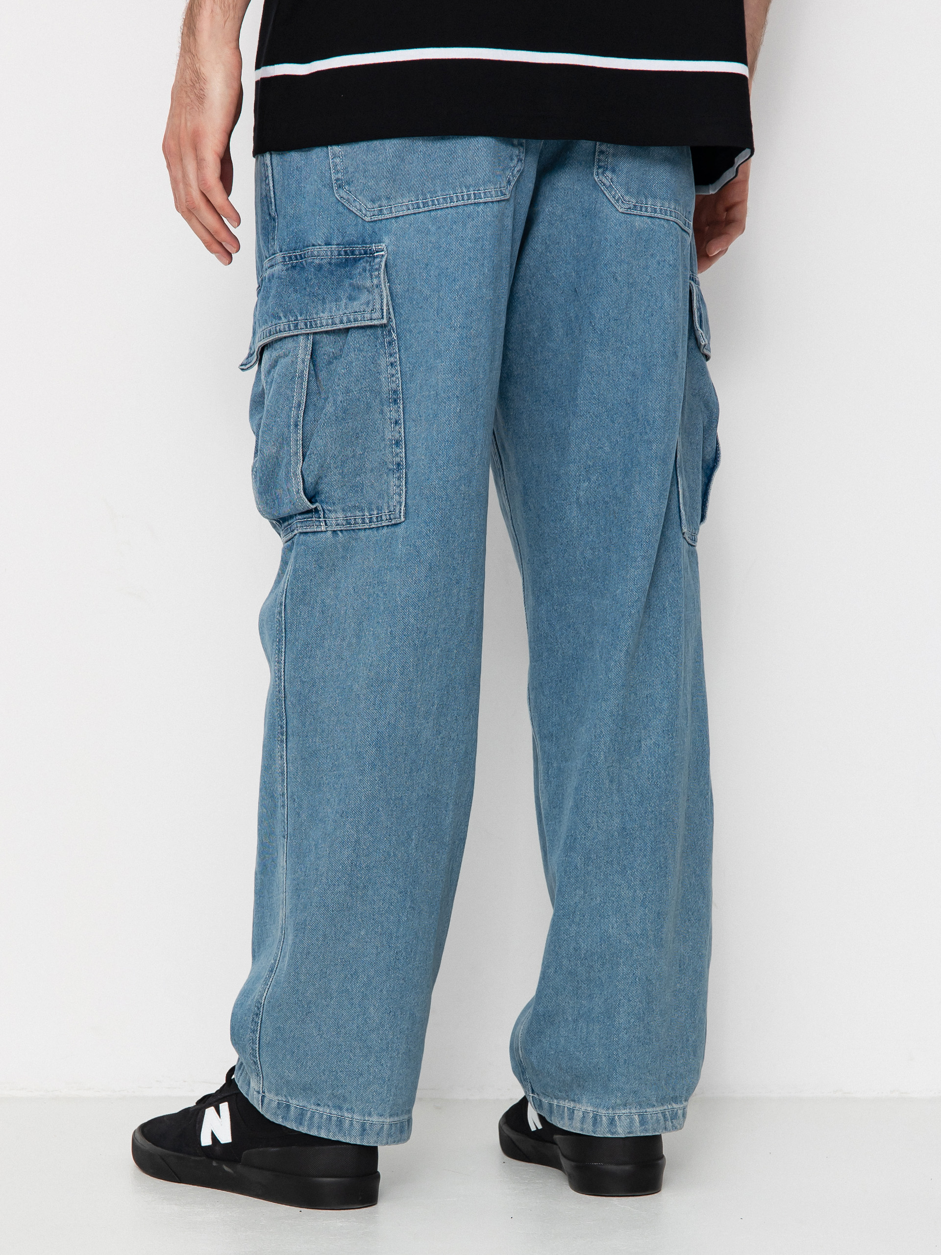 Vans Service Cargo Loose Denim Pants (stonewash/blue)