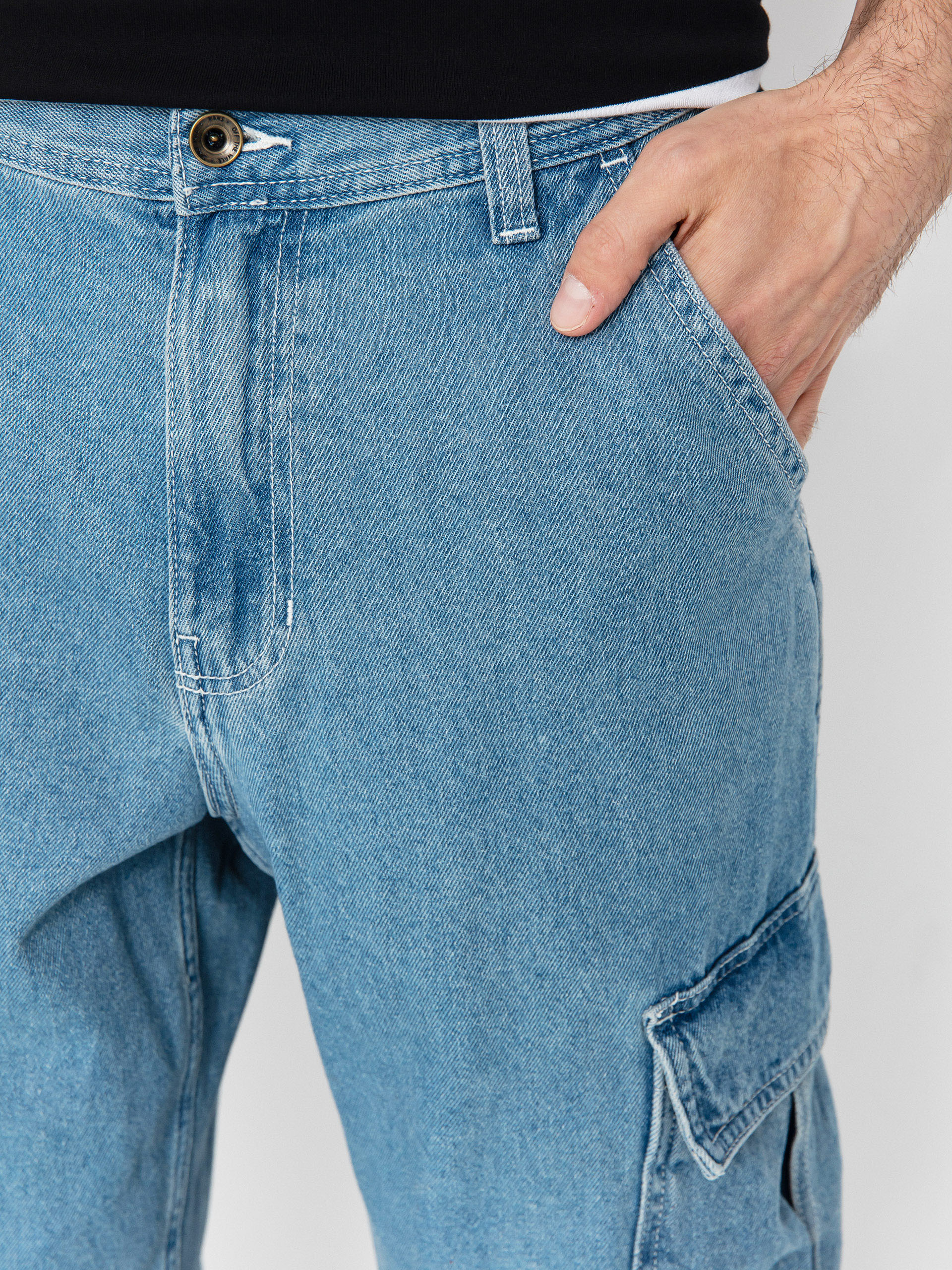 Vans Service Cargo Loose Denim Hose (stonewash/blue)