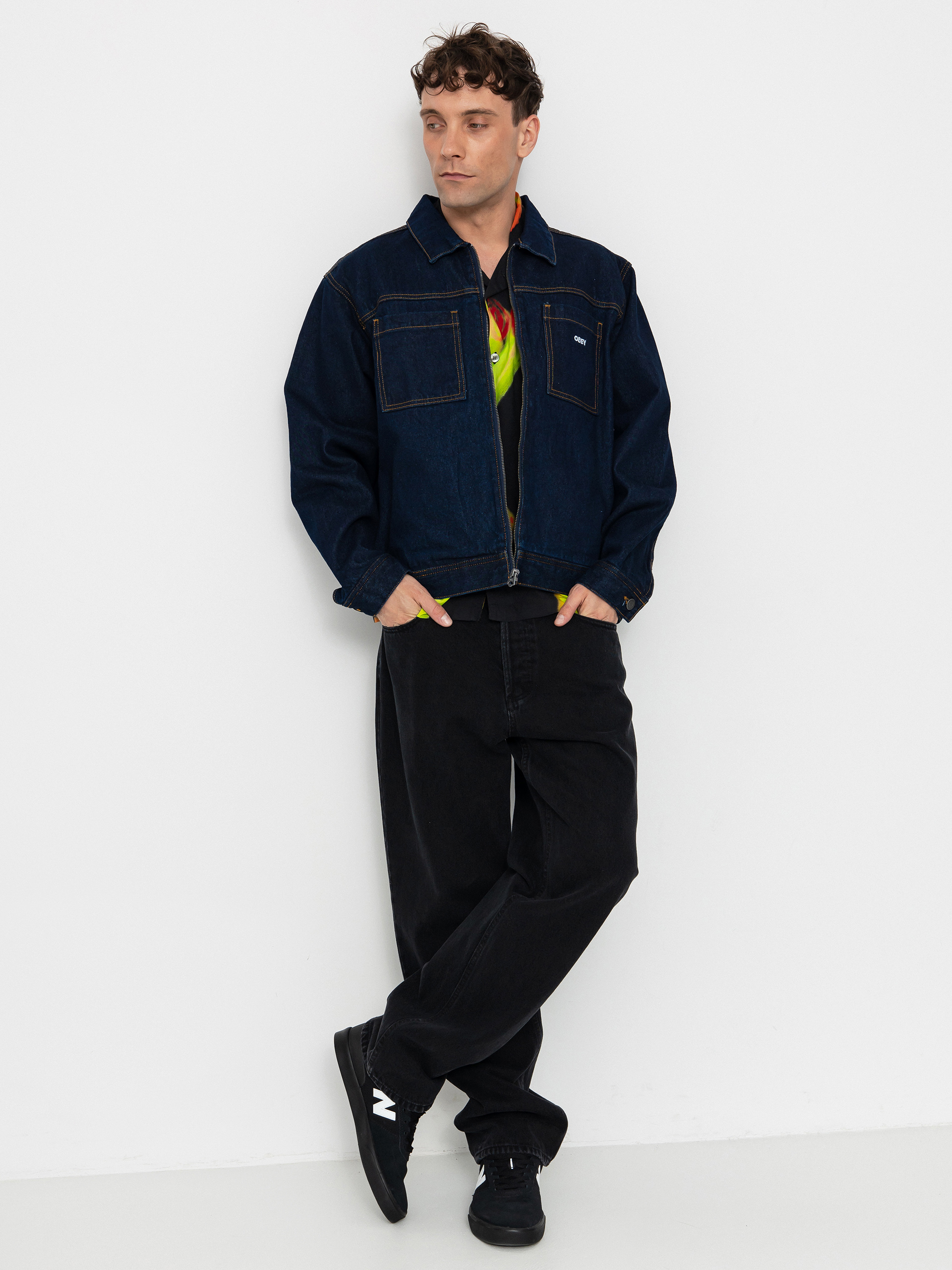 OBEY Icon Hardwork Jacket - navy blue (rinse indigo)