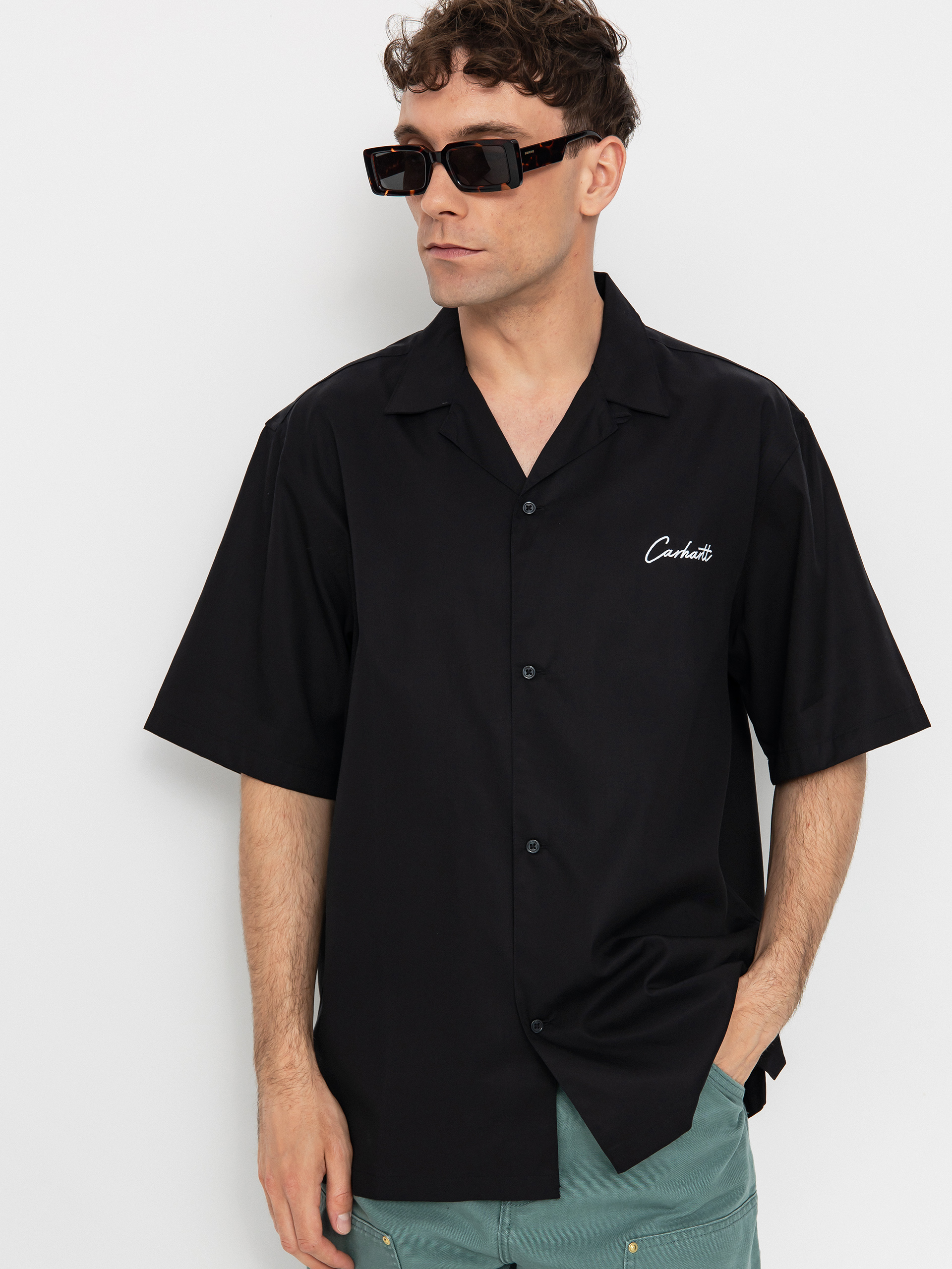 Carhartt WIP Delray Hemd (black/white)