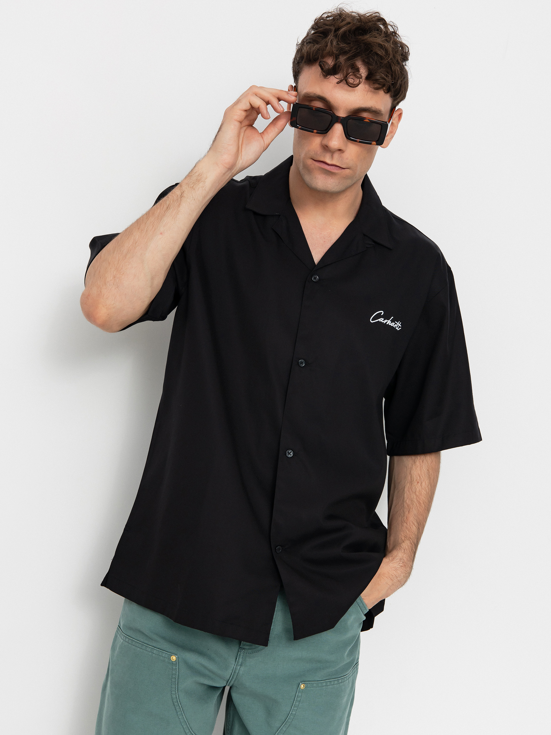 Carhartt WIP Delray Hemd (black/white)