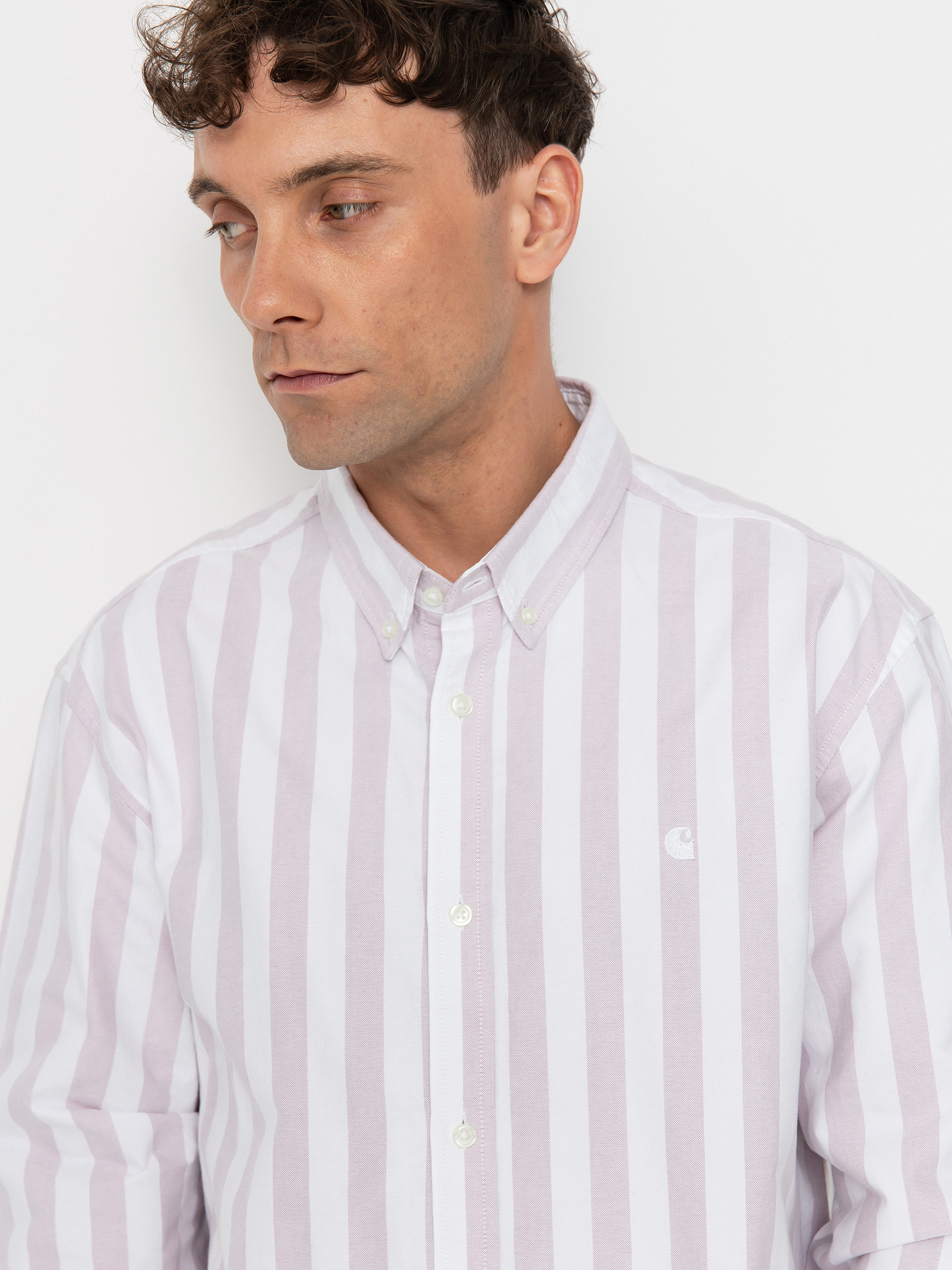 Carhartt WIP Dillion Shirt (dillion stripe/hortensia/white)