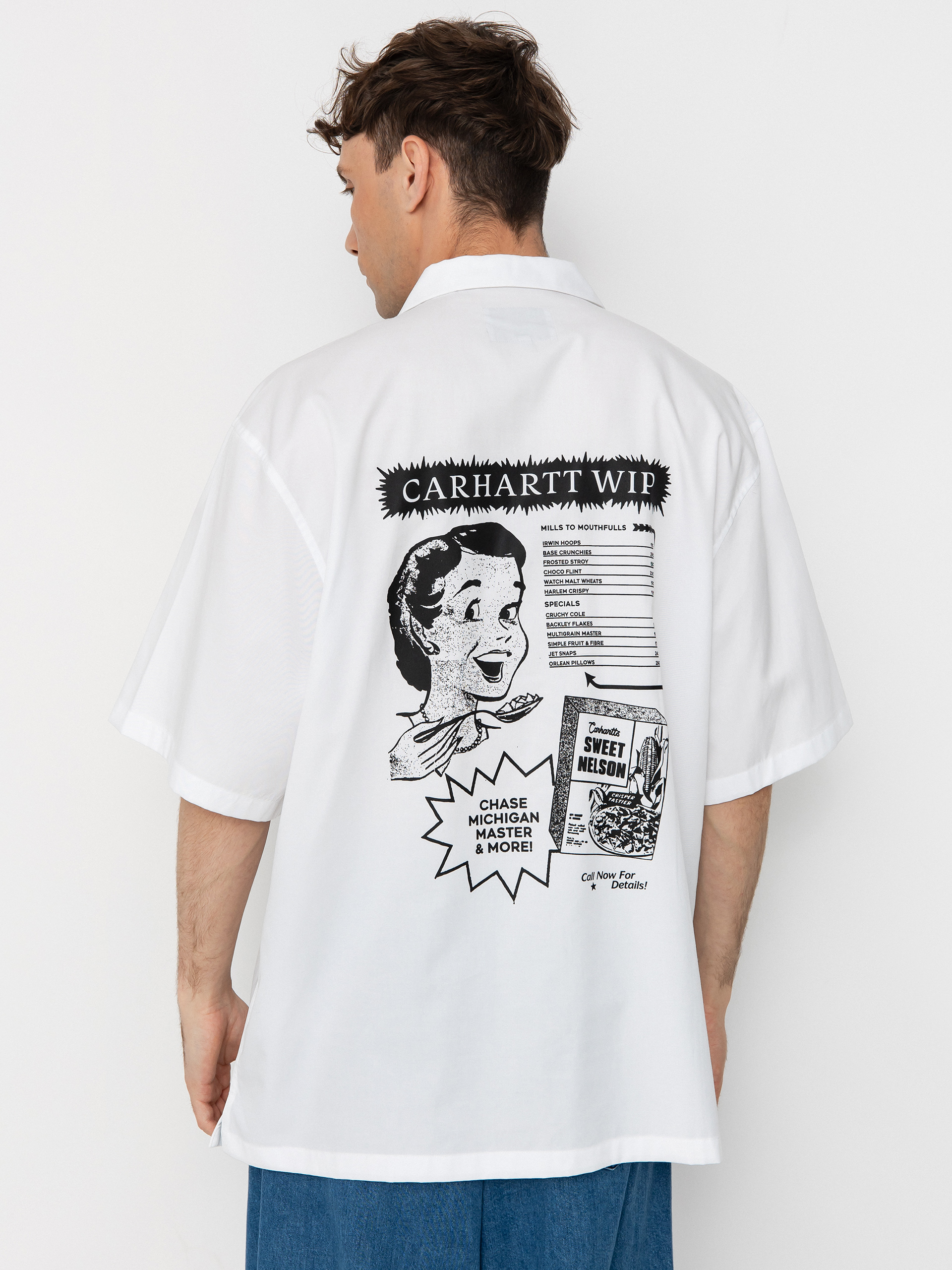 Carhartt WIP Woodblock Shirt - pink (woodblock print/glassy