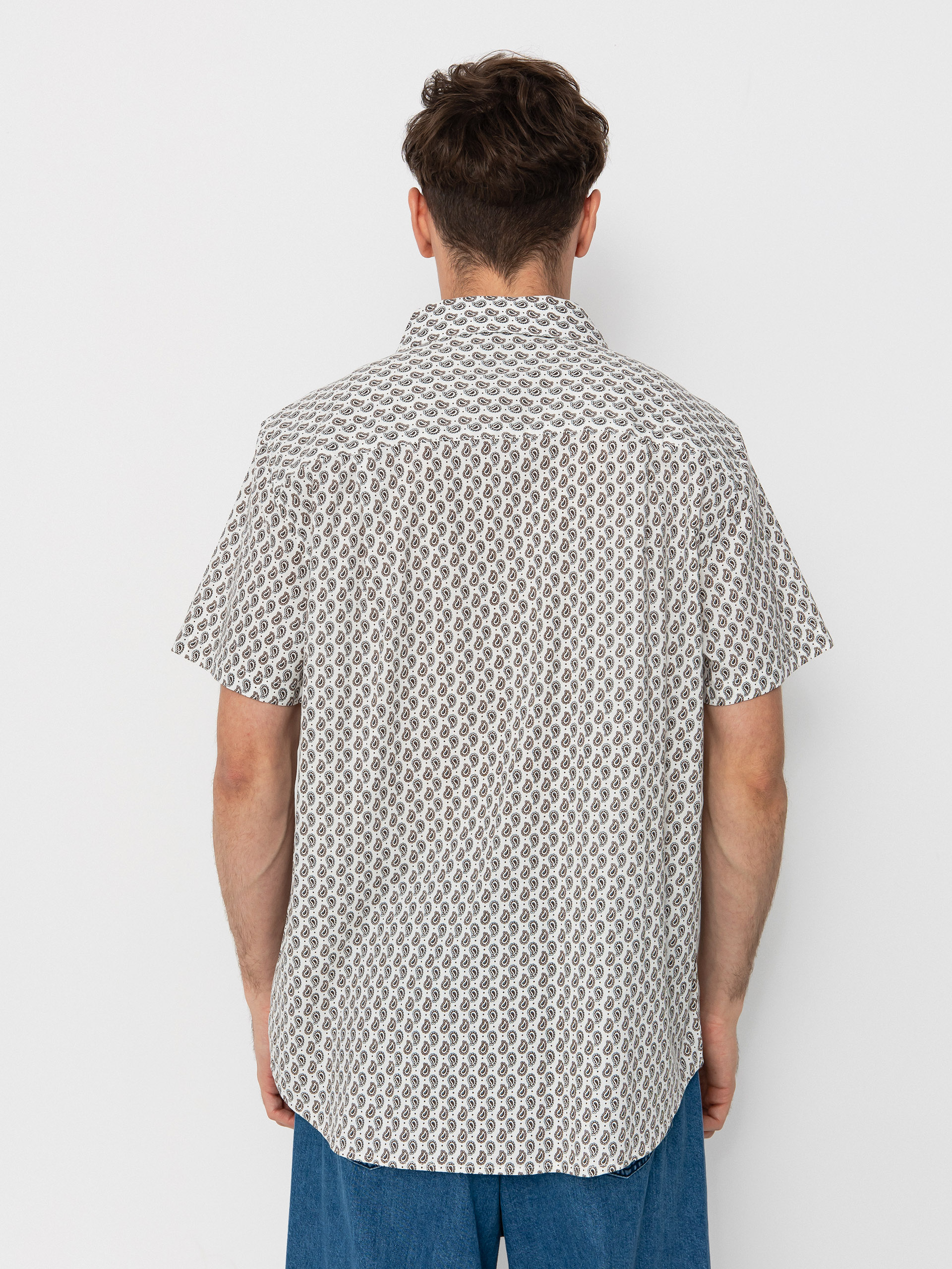 Brixton Charter Print Hemd (off white/paisley)