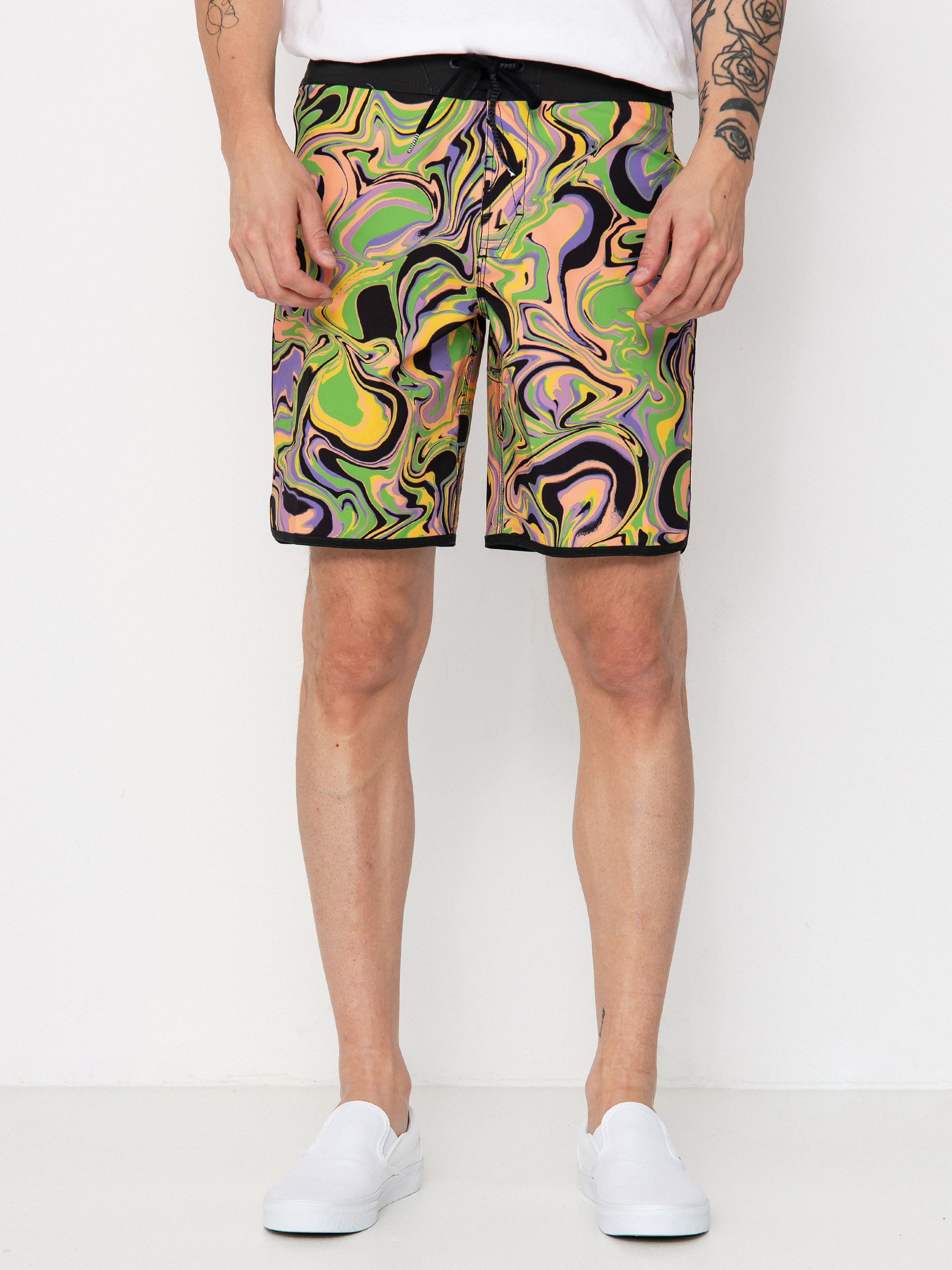 Volcom Infuse Scallop Mod 19 Boardshorts (steel purple)