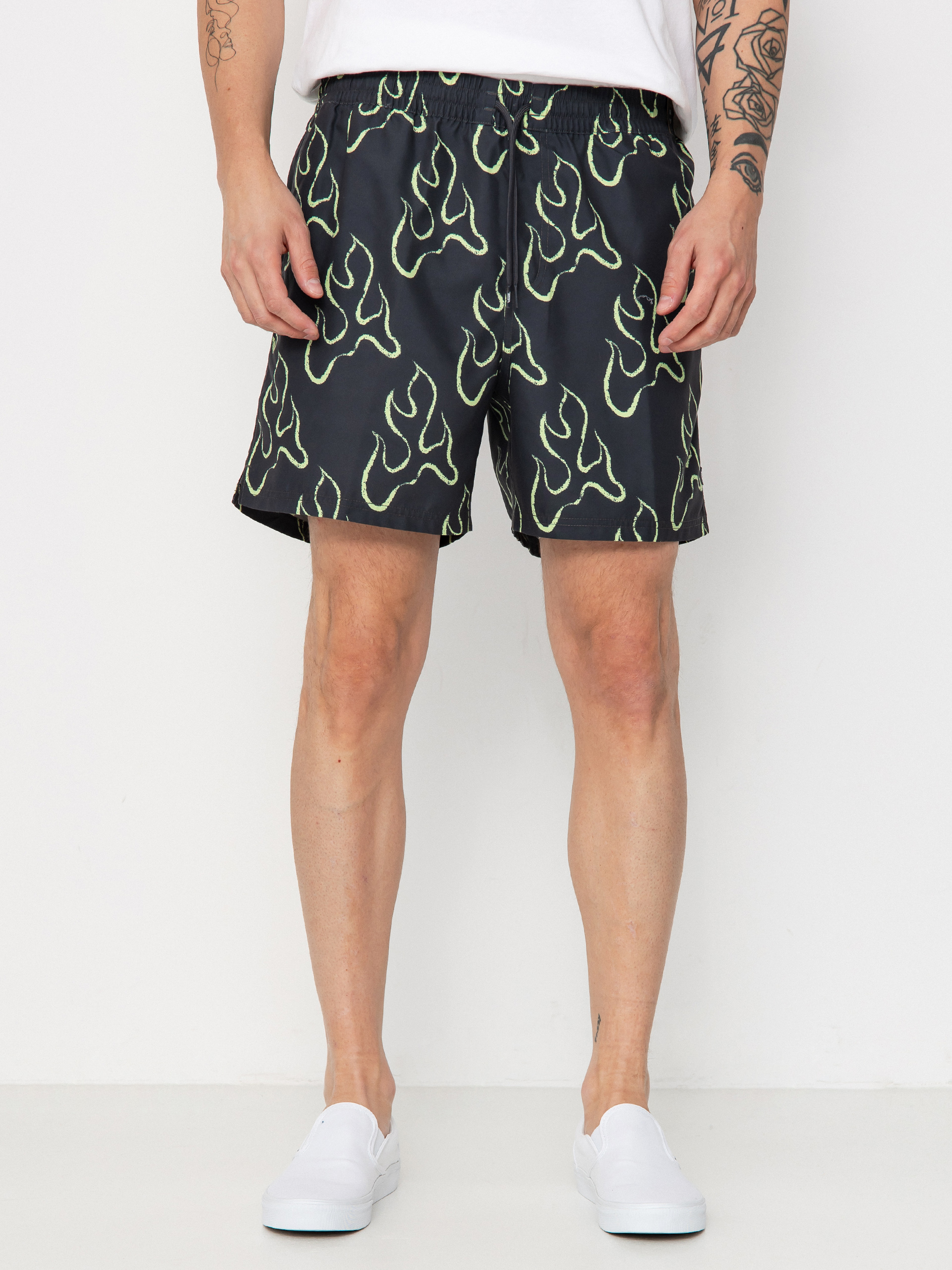 Vans Primary Print Elastic Boardshorts (asphalt/shadow lime)