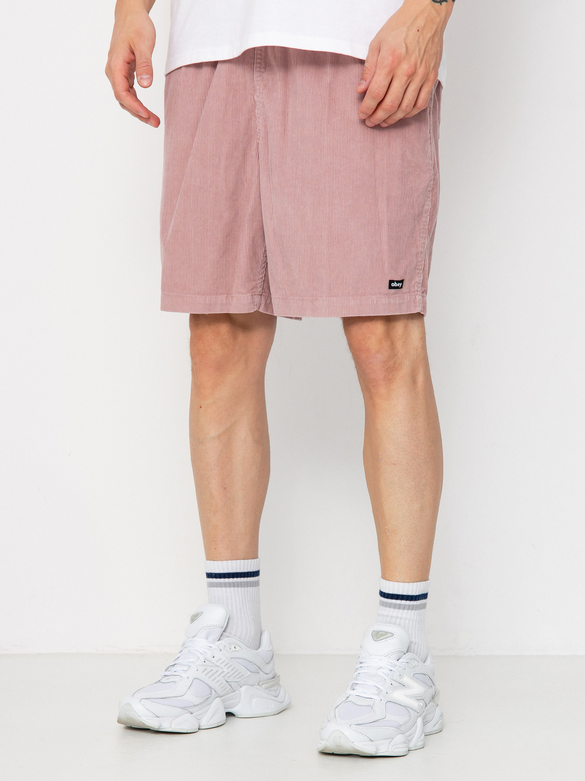 OBEY Easy Pulp Corduroy Shorts (mauve faded wash)