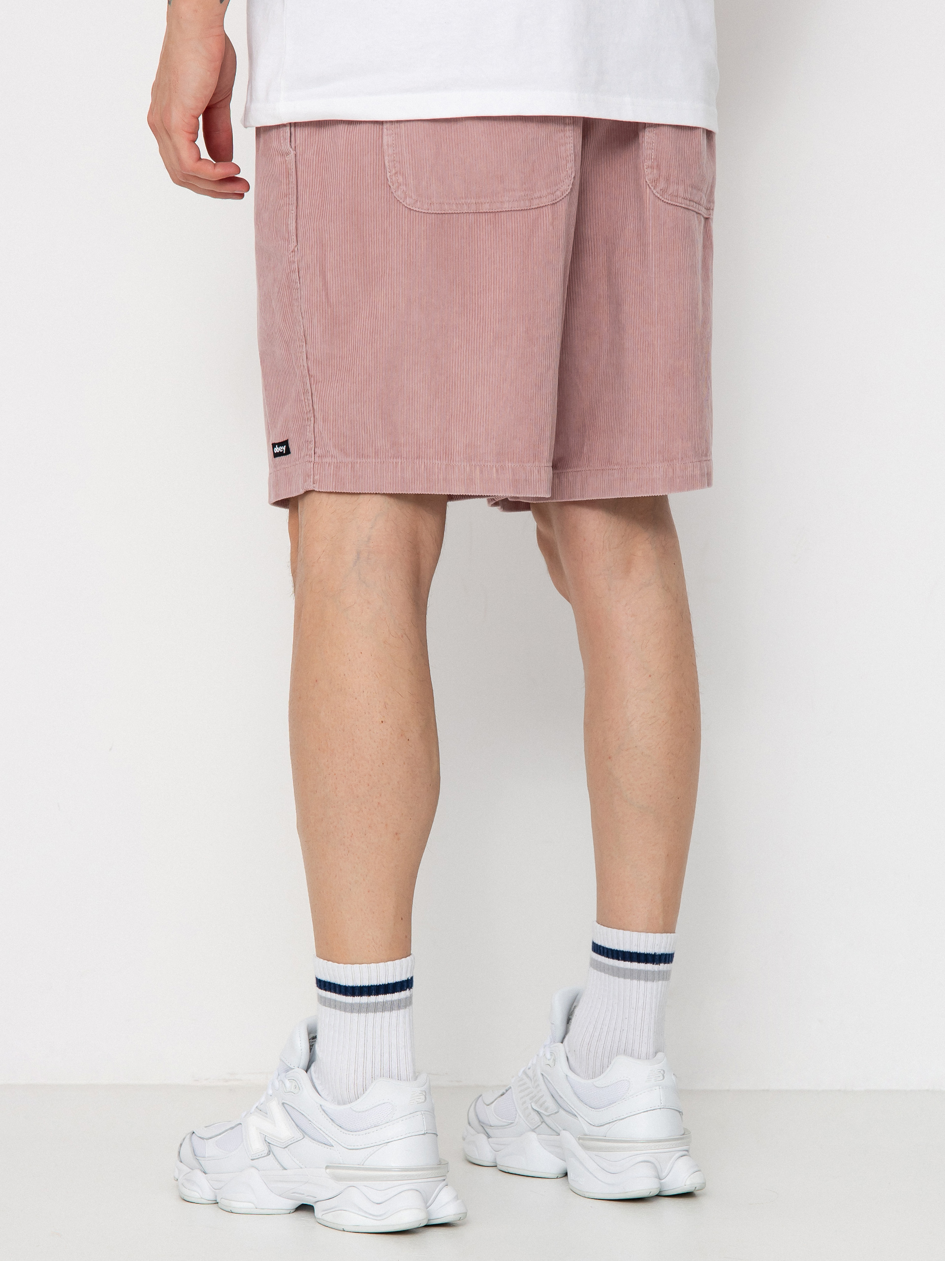 OBEY Easy Pulp Corduroy Shorts (mauve faded wash)