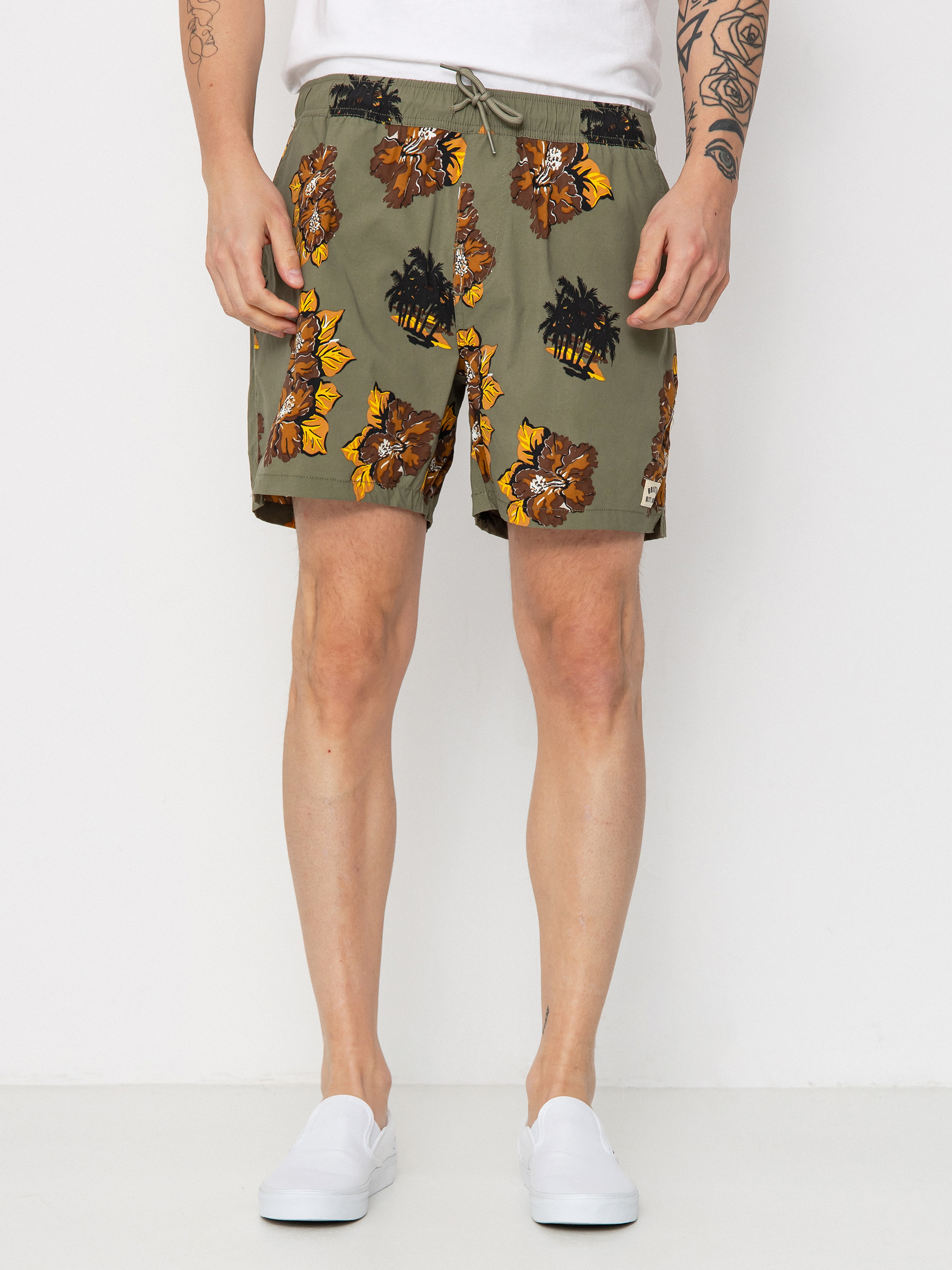 Brixton Everyday Hybrid Shorts green (olive surplus floral)