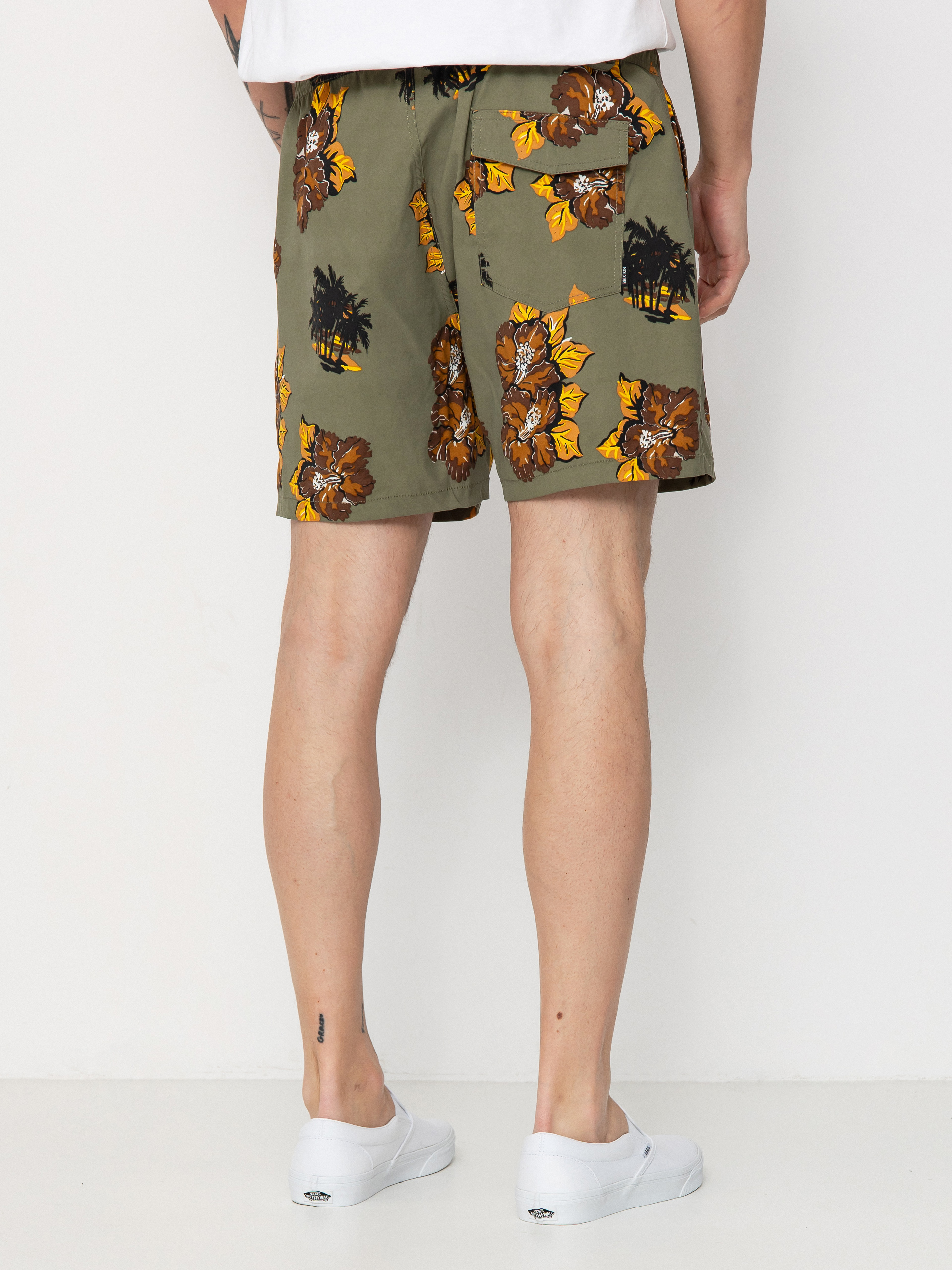 Brixton Everyday Hybrid 5 Shorts (olive surplus floral)
