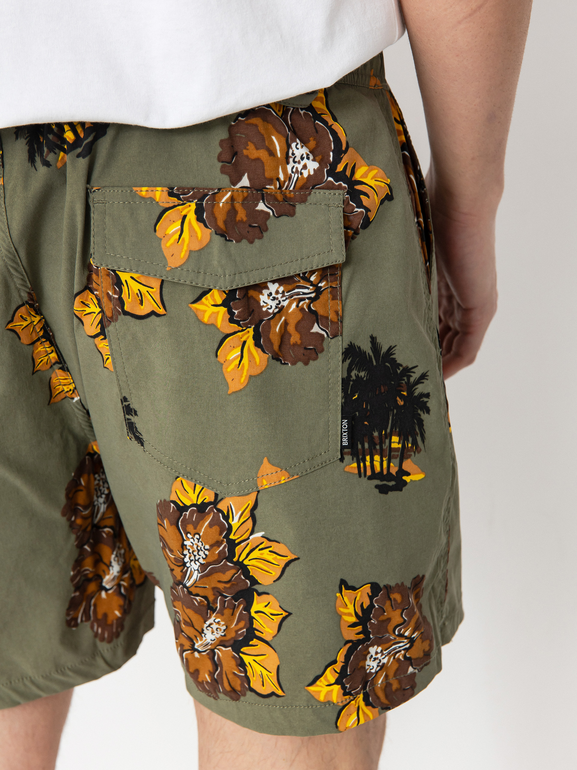 Brixton Everyday Hybrid 5 Shorts (olive surplus floral)
