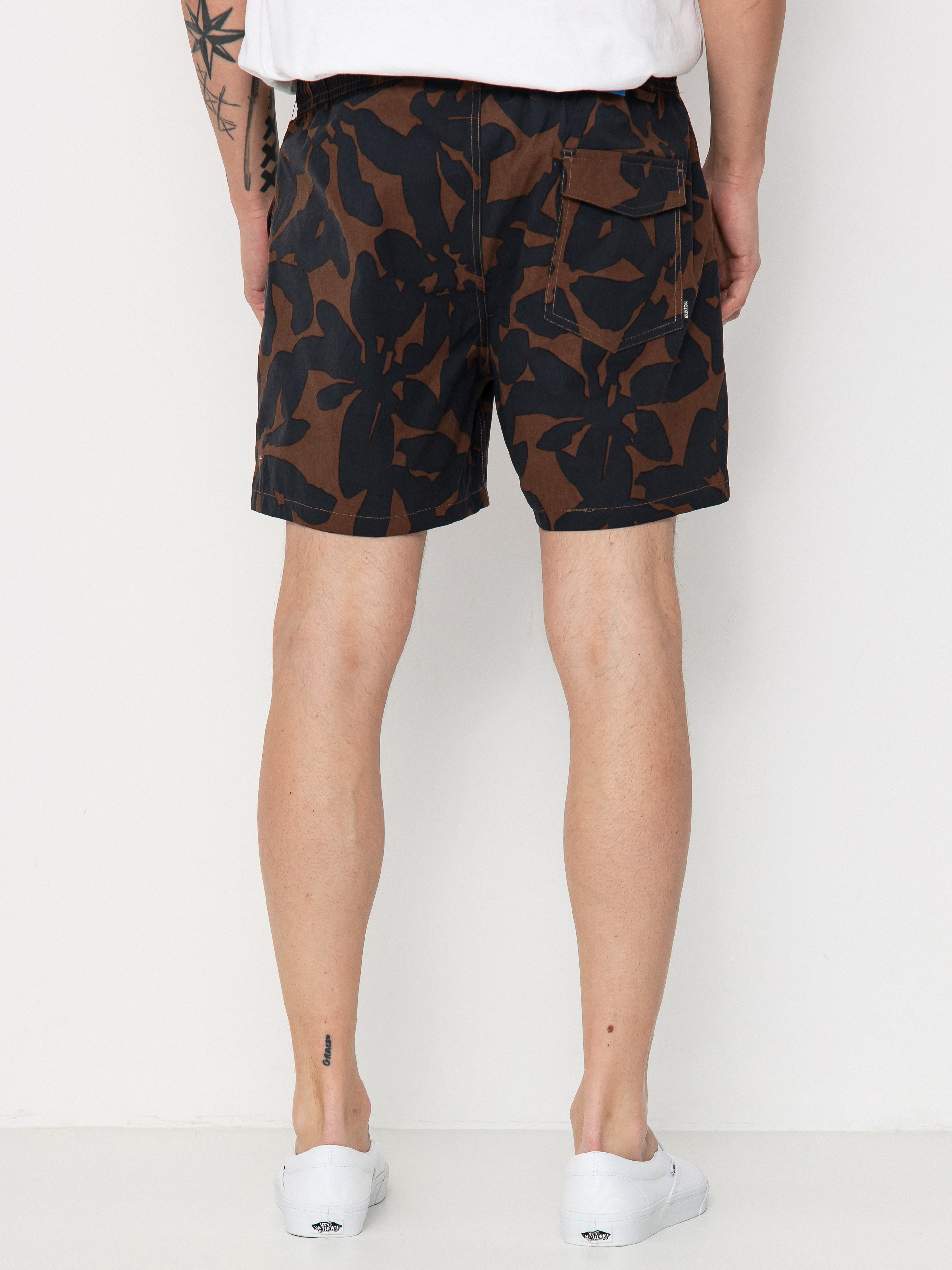 Brixton Everyday Hybrid 5 Shorts (pinecone brown floral)
