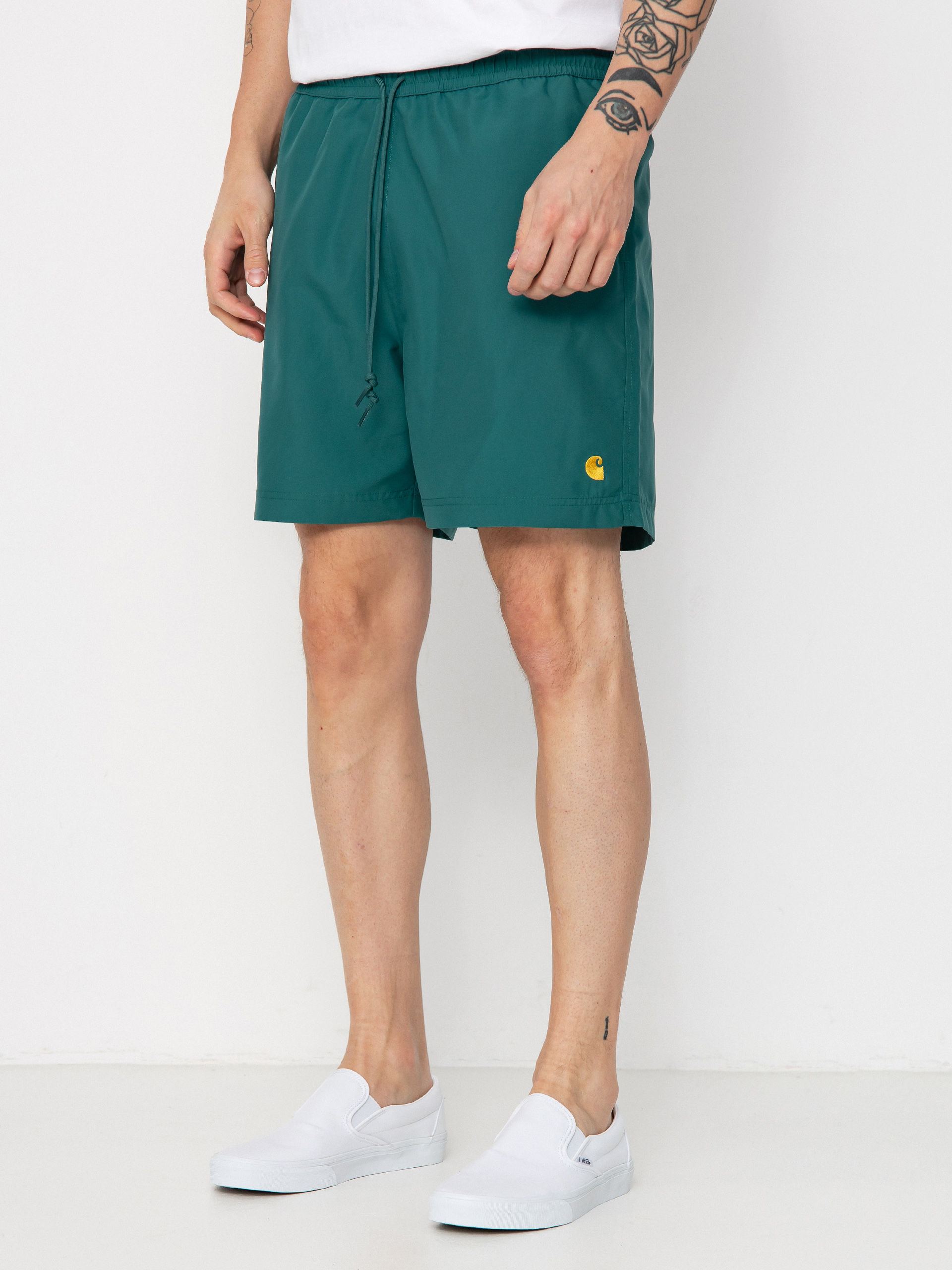 Carhartt WIP Shorts Chase Swim (rainforest/gold)
