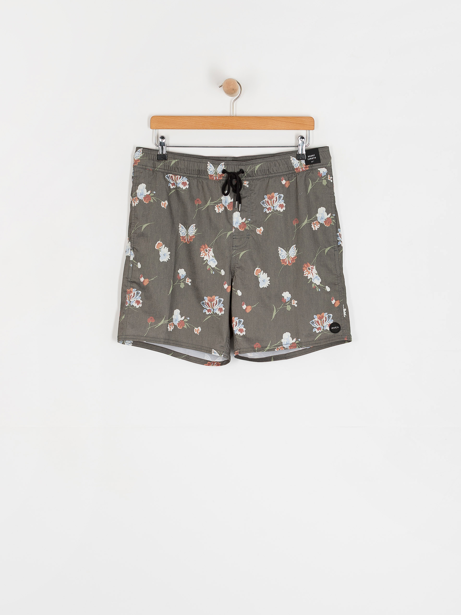 RVCA Shorts Barnes Elastic Short 17 (black floral print)