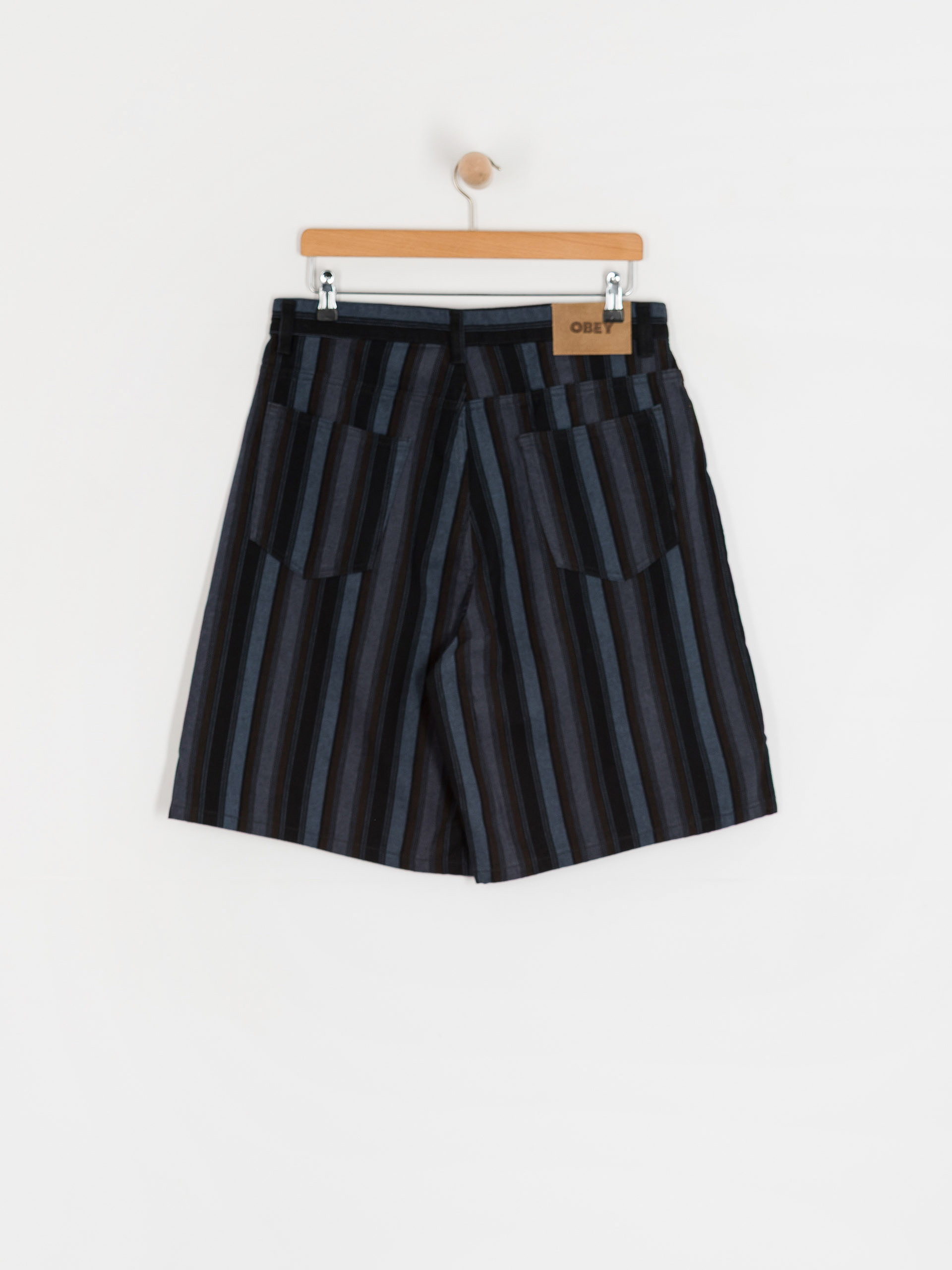 OBEY Shorts Baja Stripe Baggy Denim (black multi)