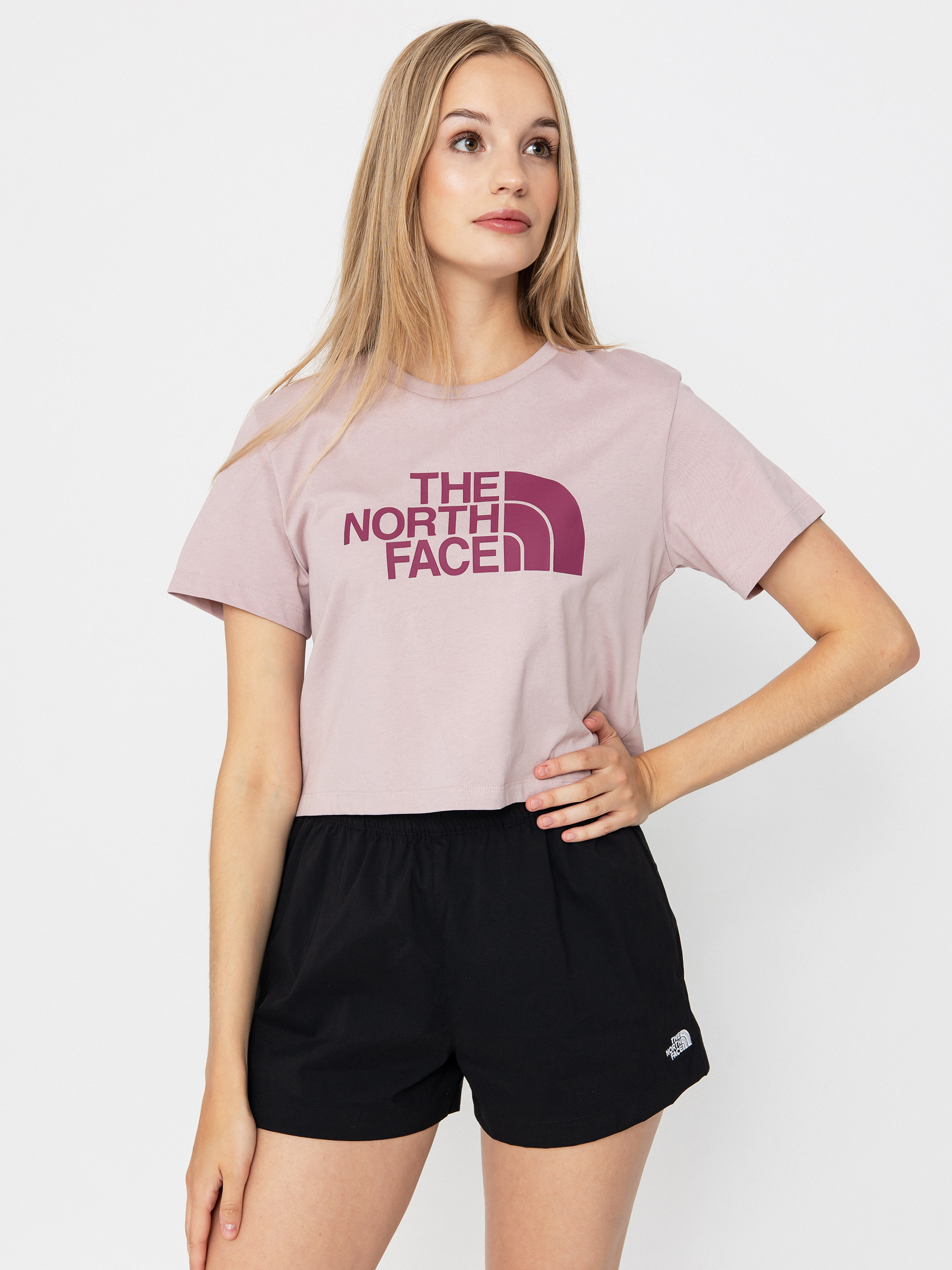 The North Face T-Shirt Easy Relaxed Cropped Wmn (metal pink/cyber berry)