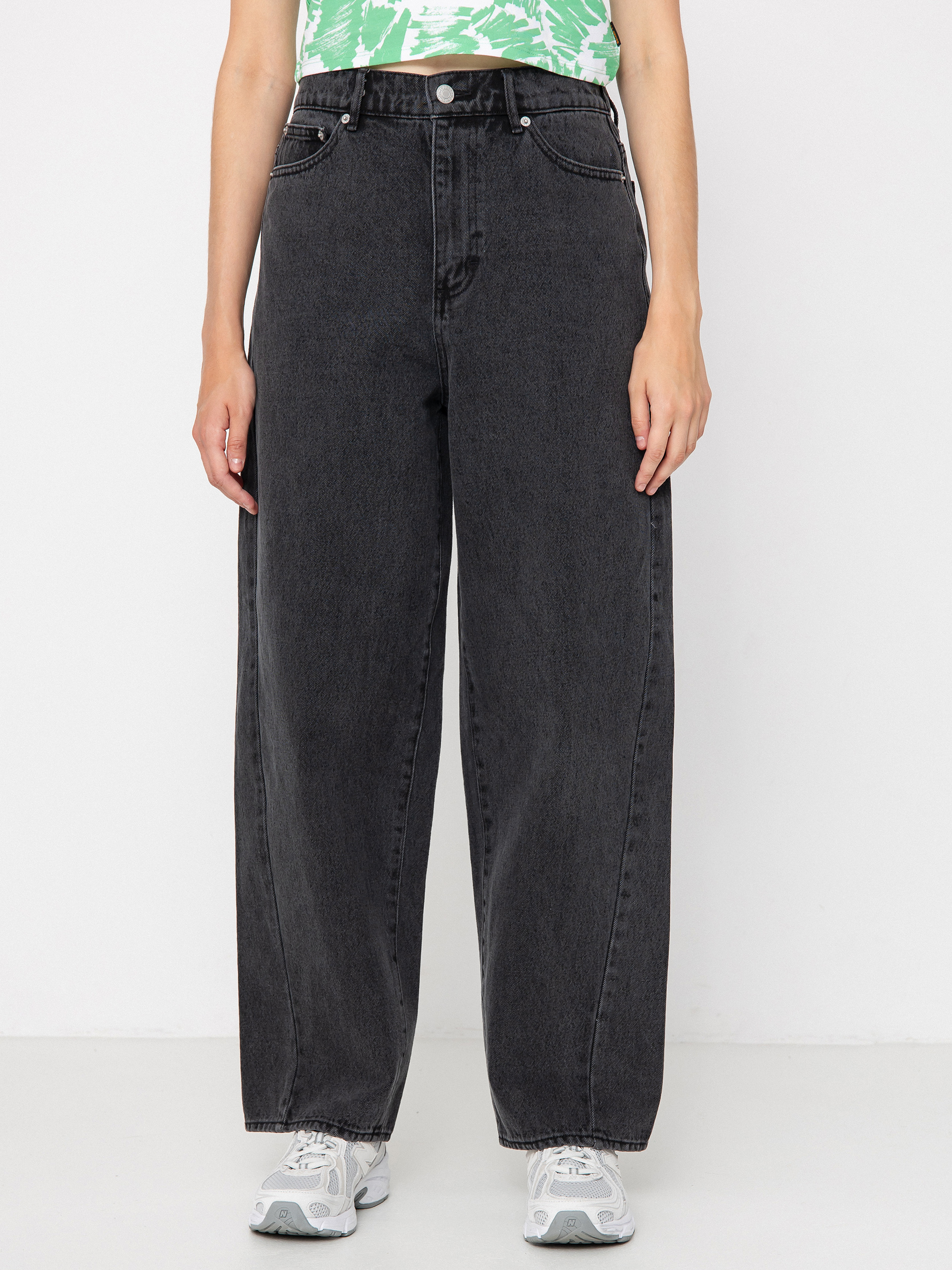 OBEY Leah III Baggy Denim Wmn Pants (black ash)