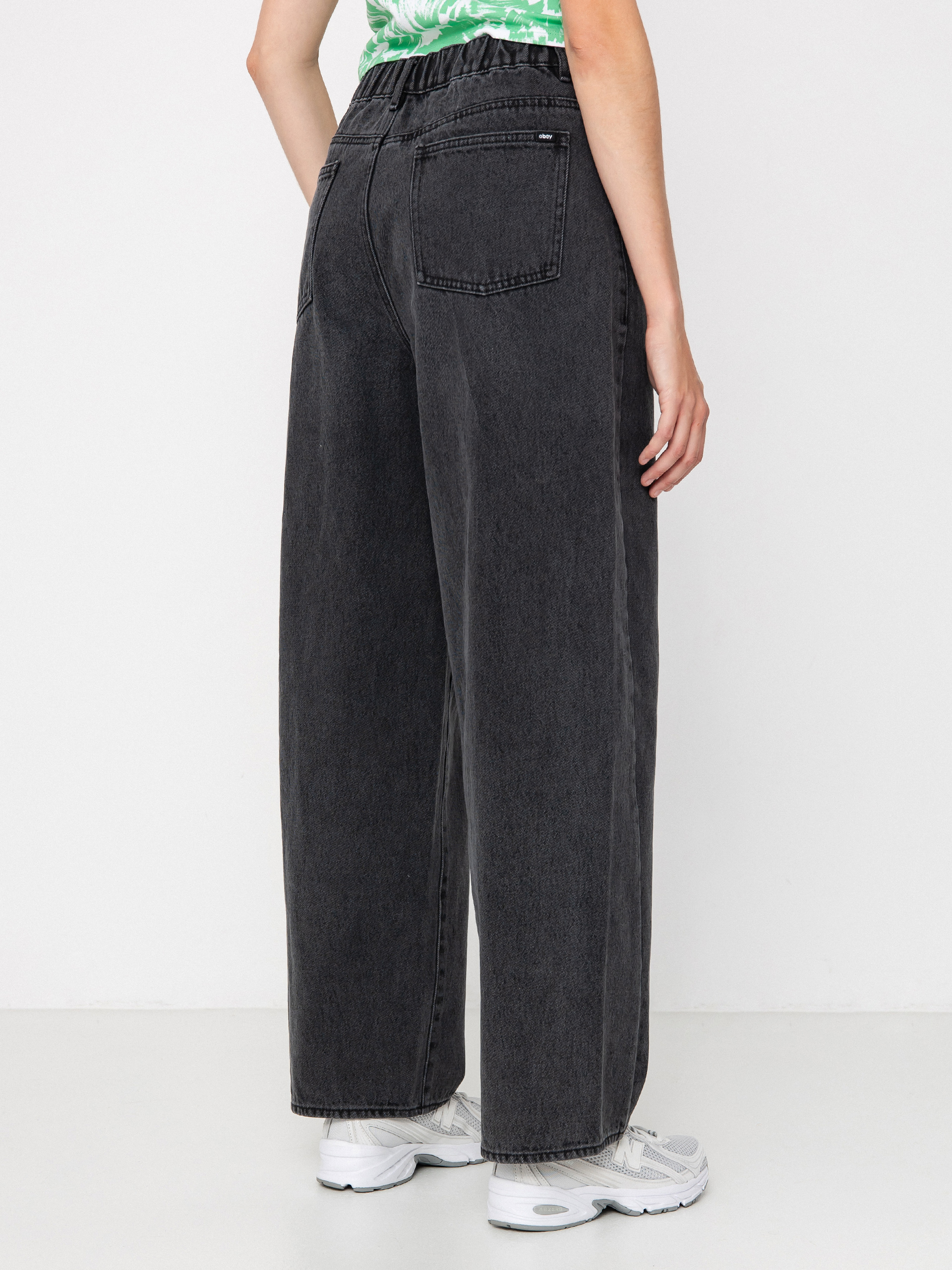 OBEY Leah III Baggy Denim Wmn Pants (black ash)