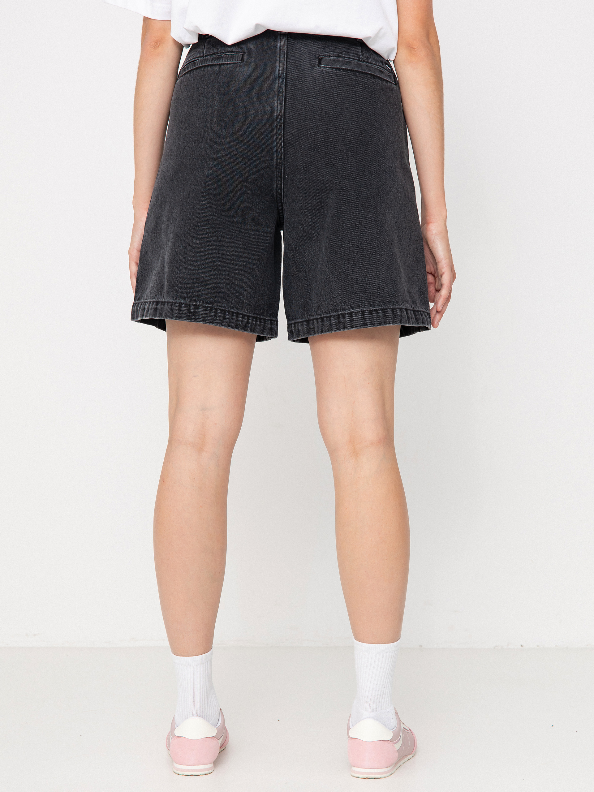 OBEY Eli II Denim Pleated Shorts Wmn (black ash)