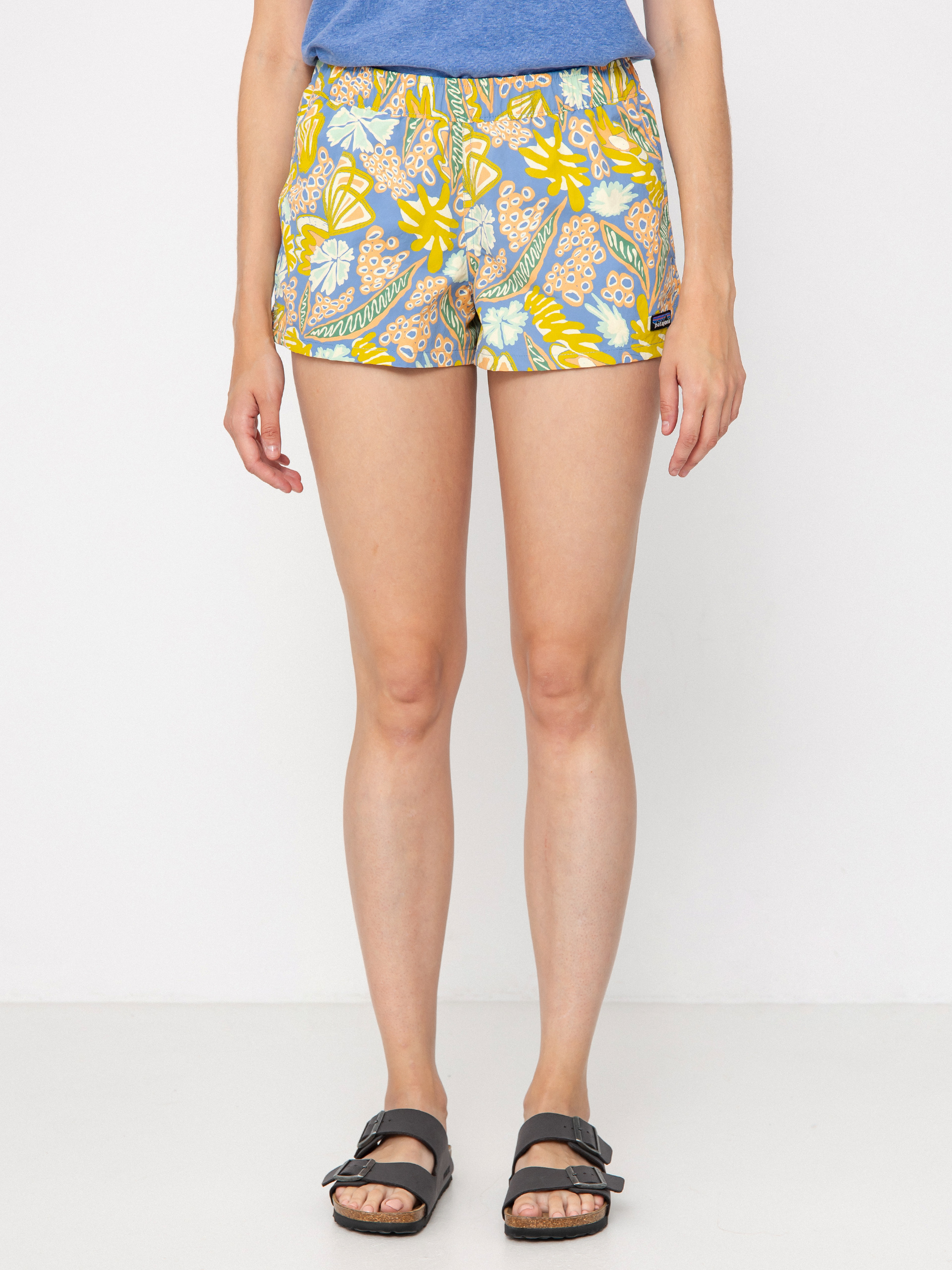 Patagonia Shorts Barely Baggies 2 1/2 in Wmn (flourish/abundant blue)