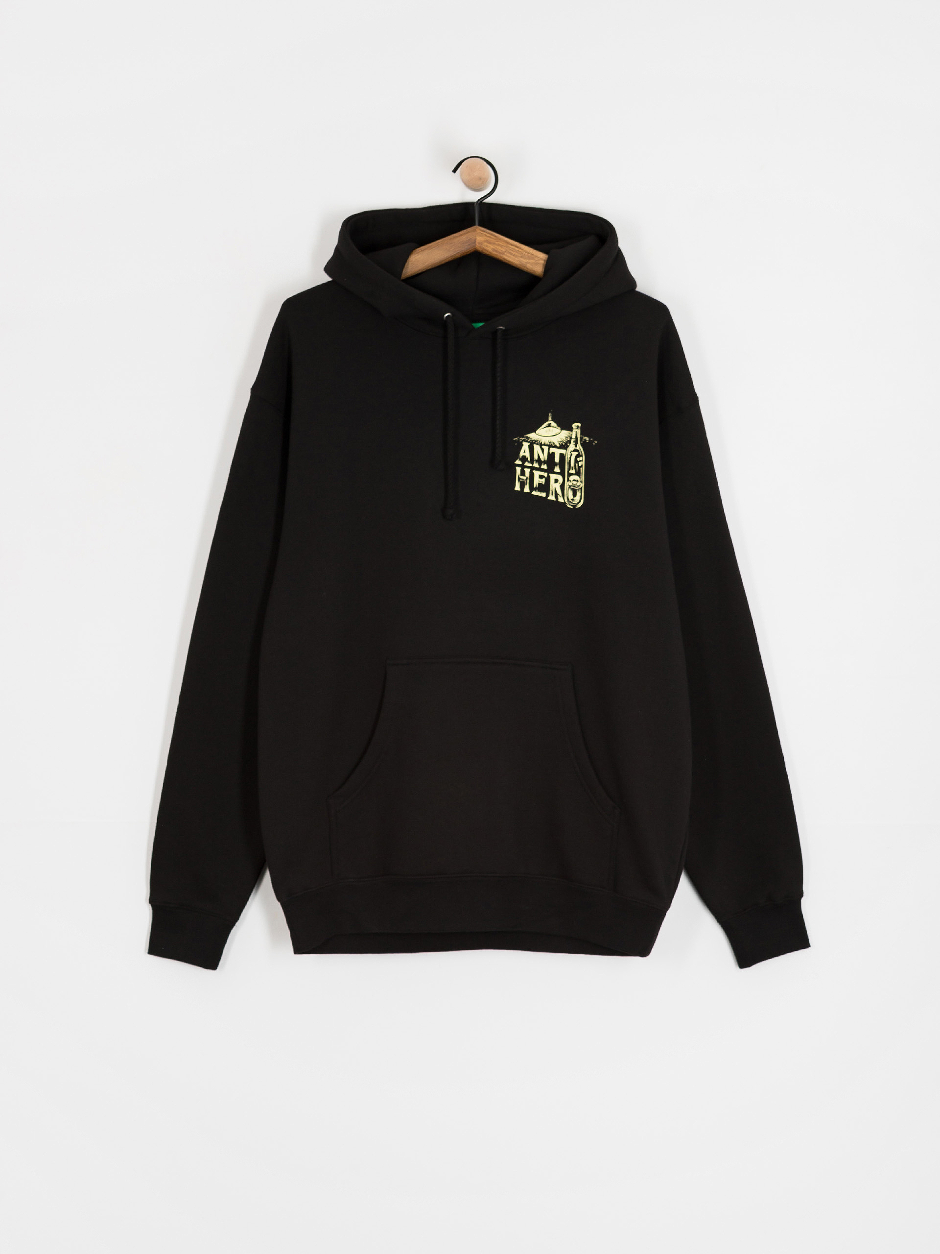 Antihero Hoodie Carnales Reposado HD (black w/pale yellow prints)