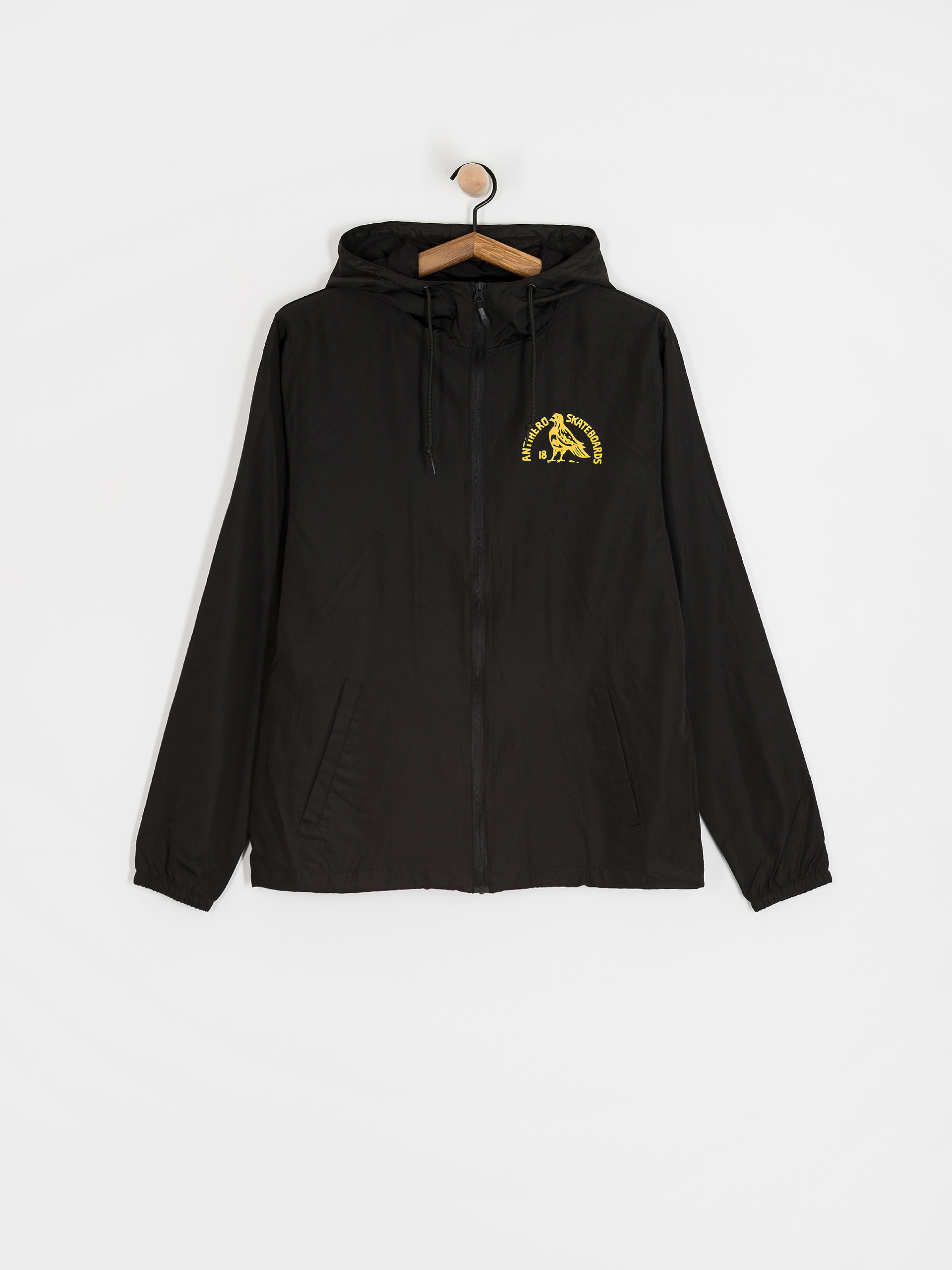 Antihero Jacket Rock Dove (black w/yellow prints)