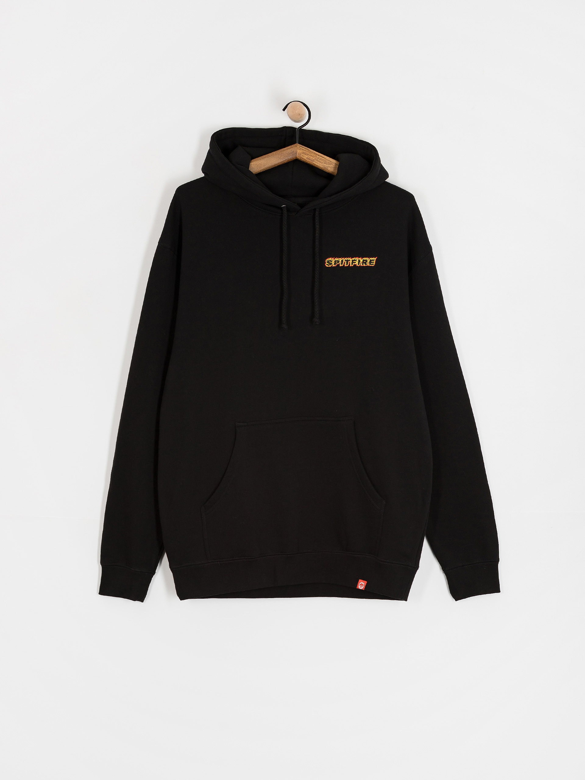Spitfire Hoodie Og Classic Flame HD (black w/red&yellow prints)