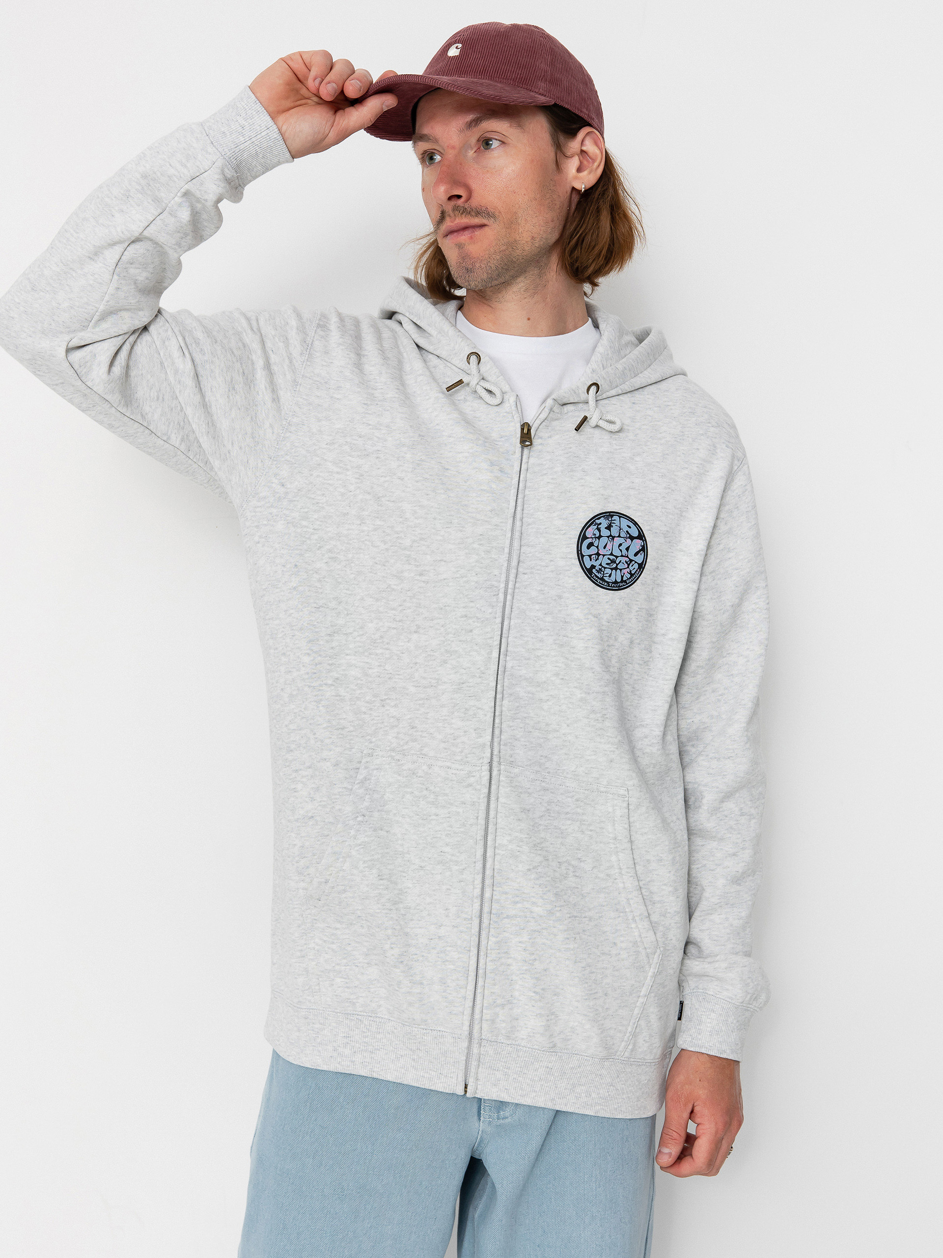 Rip Curl Wettie Passage Icon ZHD Hoodie (grey heather)
