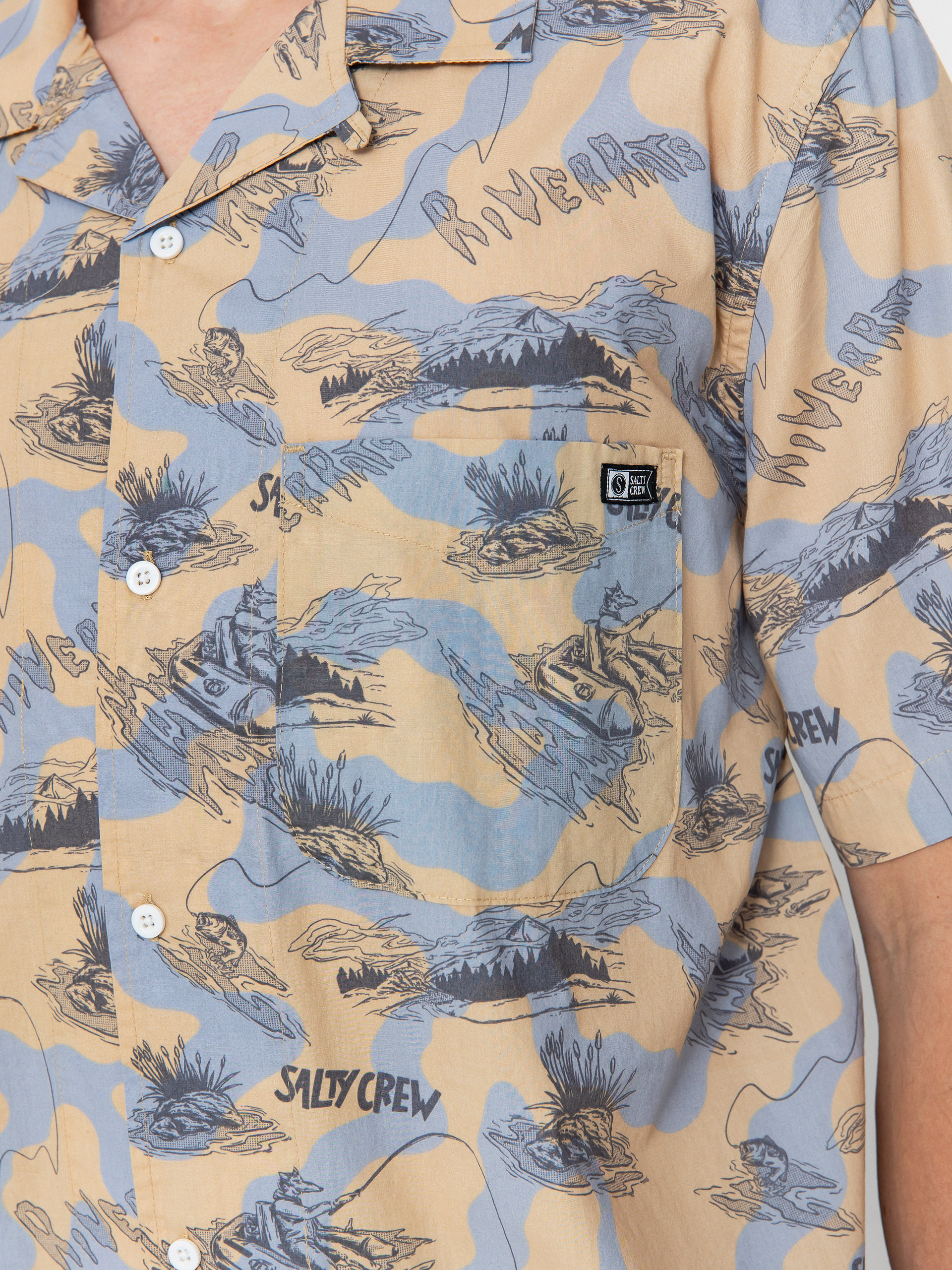 Salty Crew River Rats Fill Shirt (river rat print)