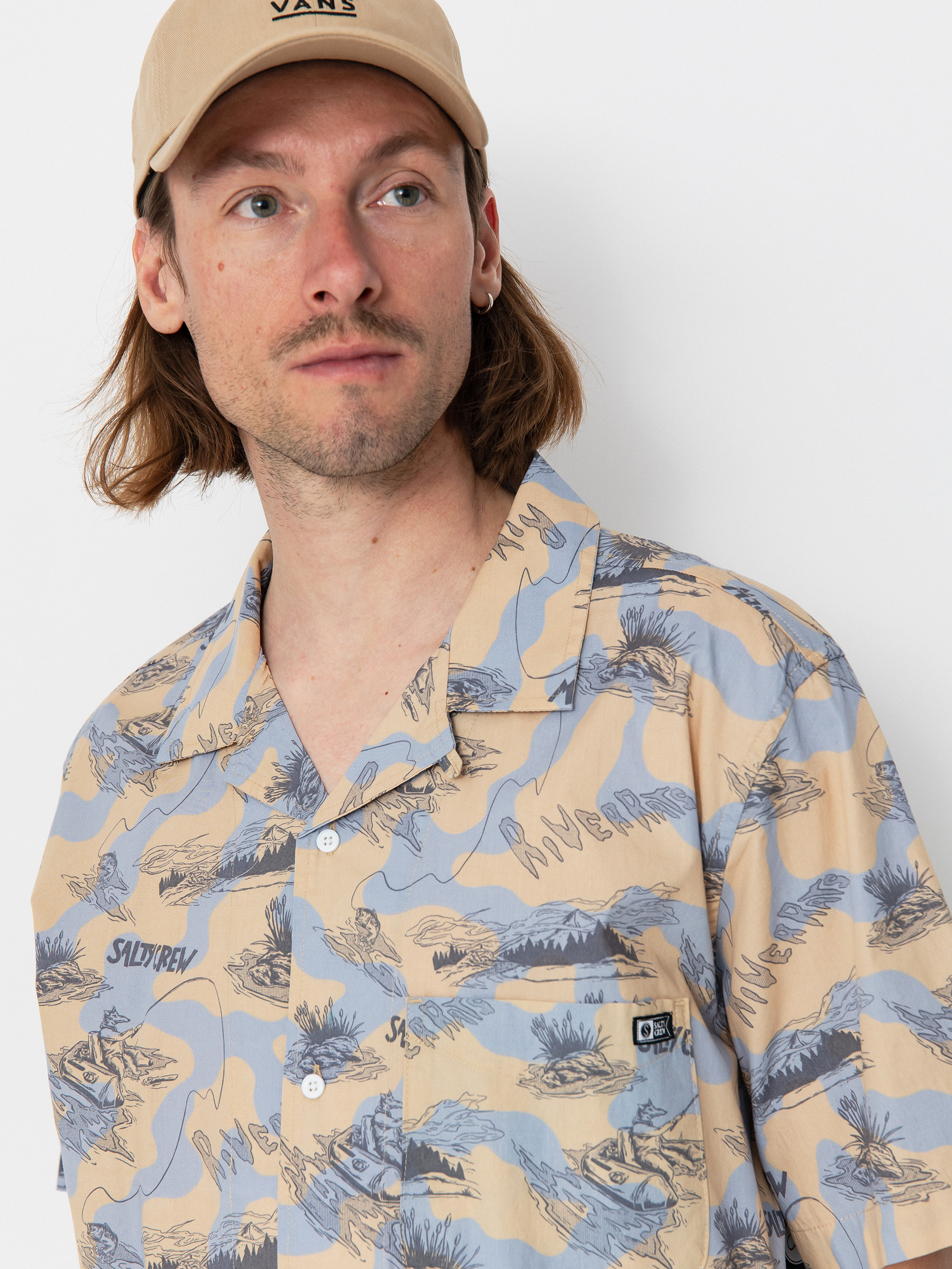 Salty Crew River Rats Fill Shirt (river rat print)