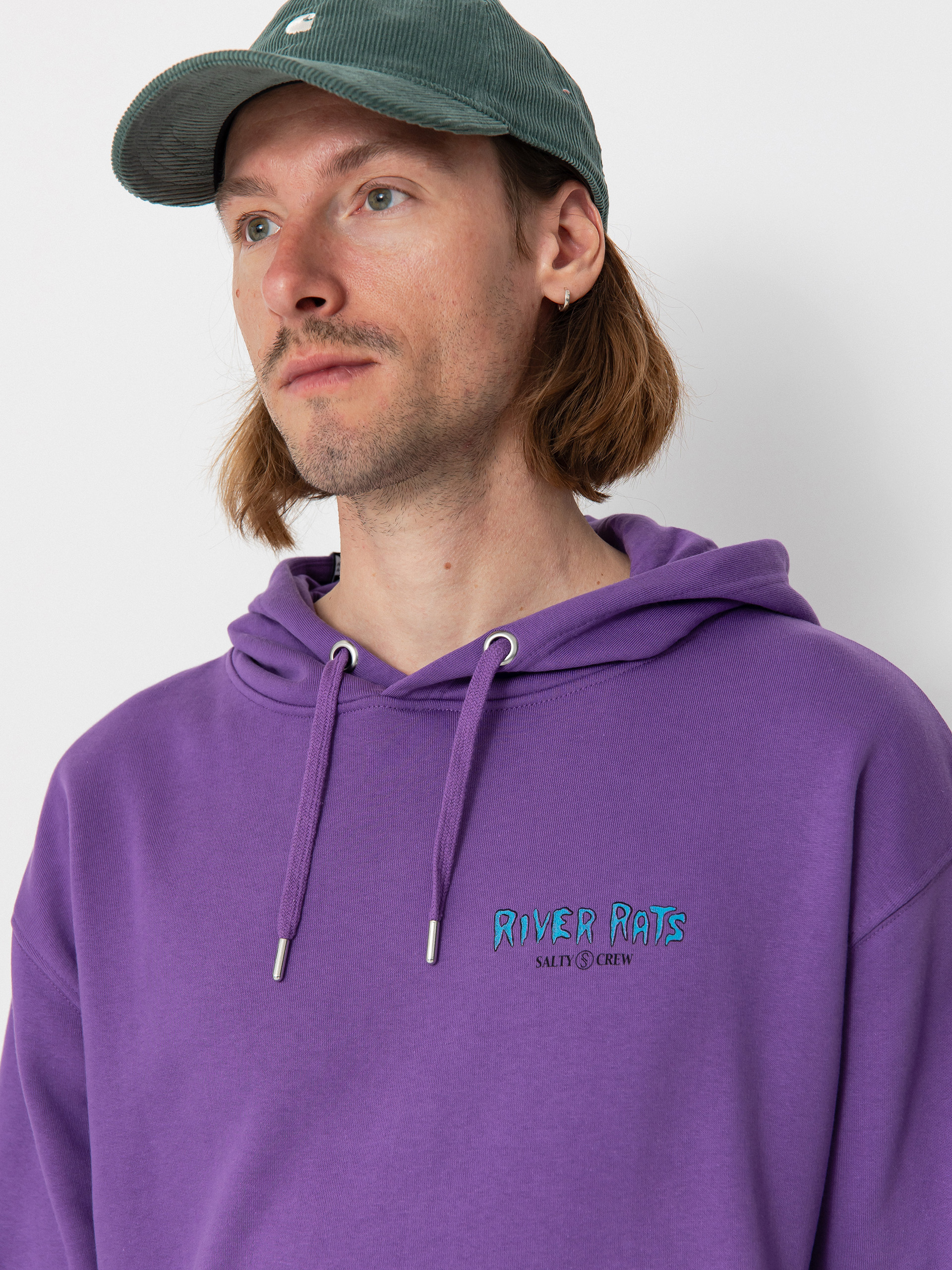 Salty Crew River Rats HD Hoodie (purple heart)