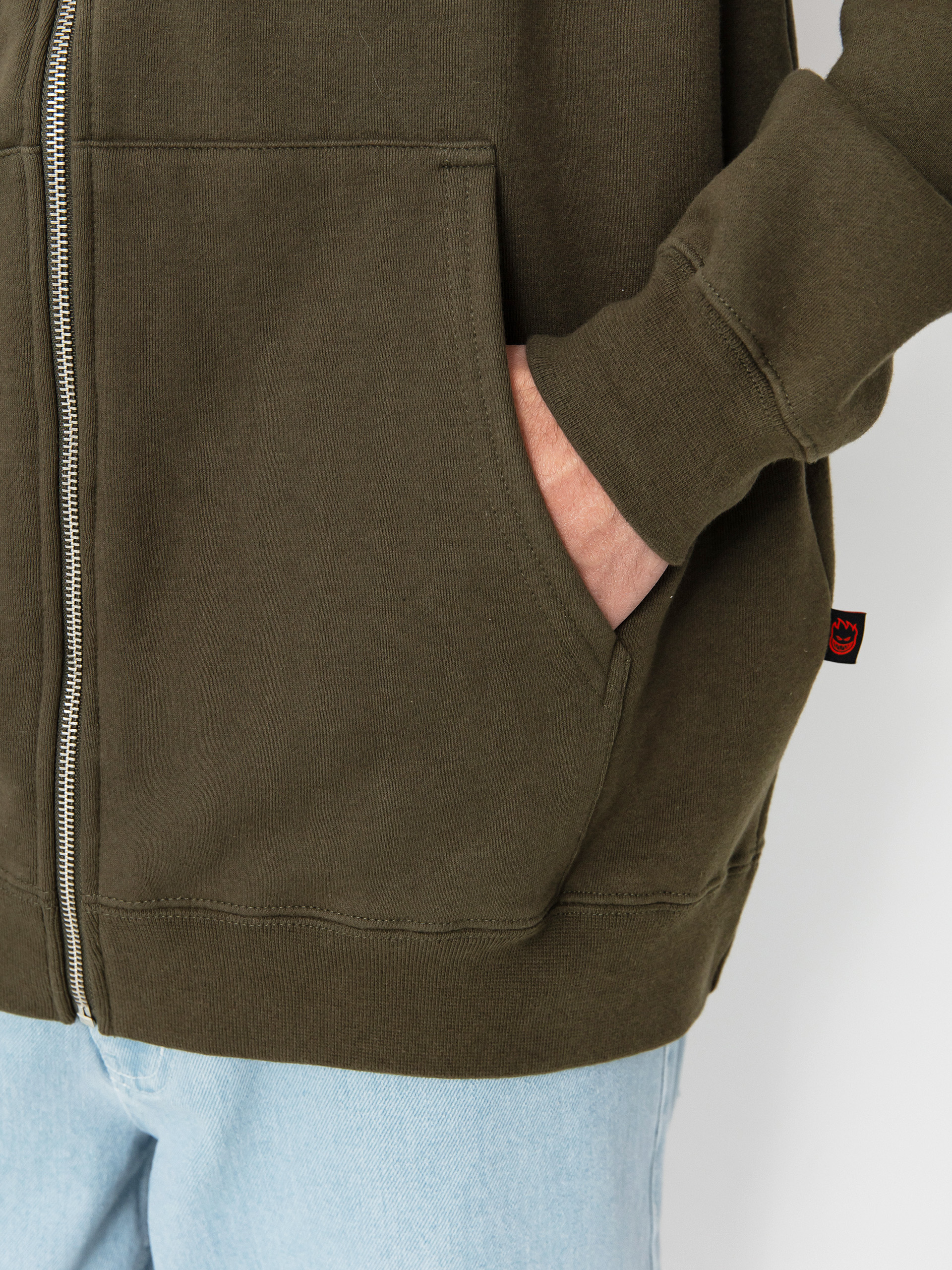 Spitfire Demonseed Script Emb ZHD Hoodie (olive)