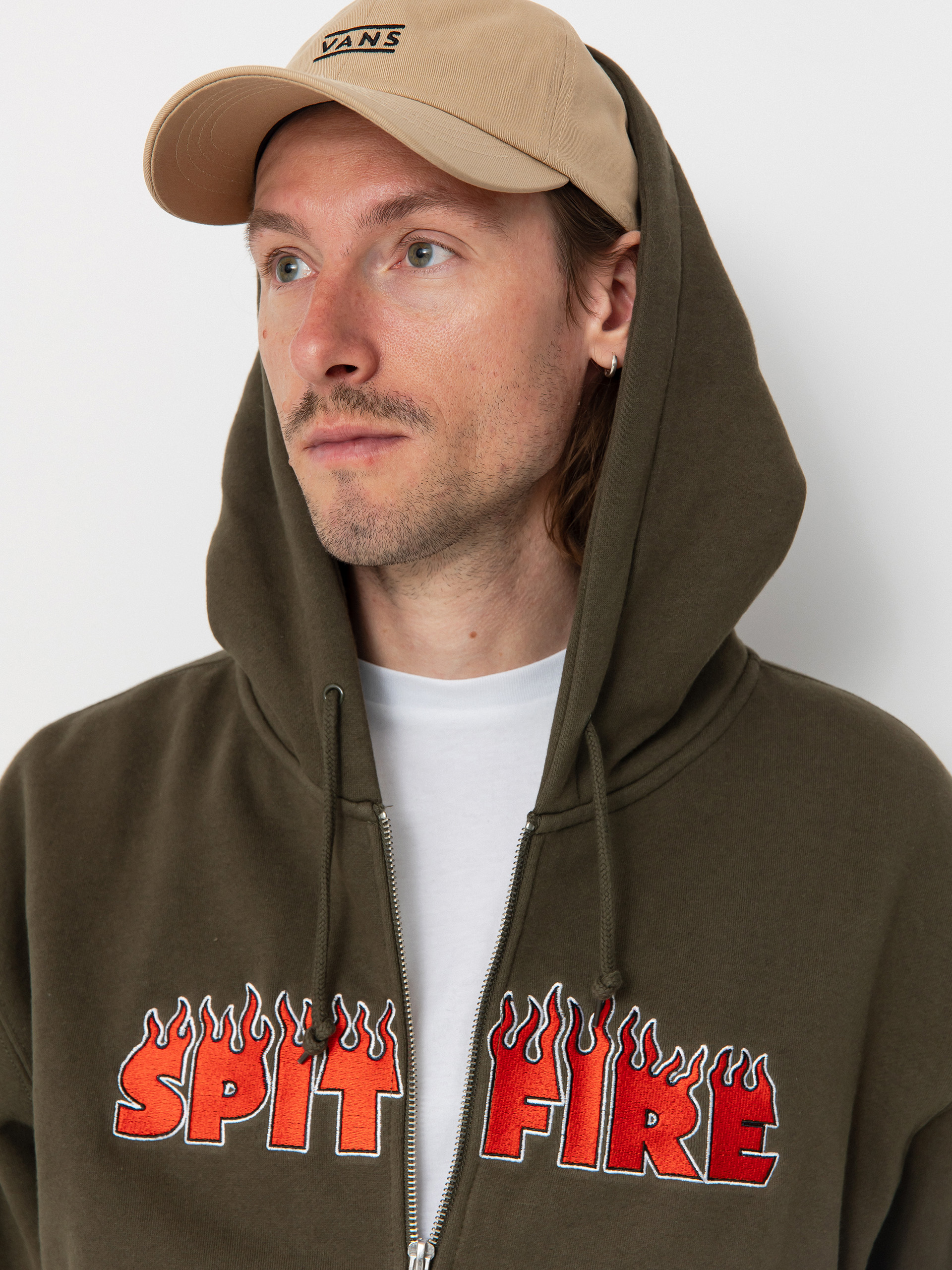 Spitfire Demonseed Script Emb ZHD Hoodie (olive)