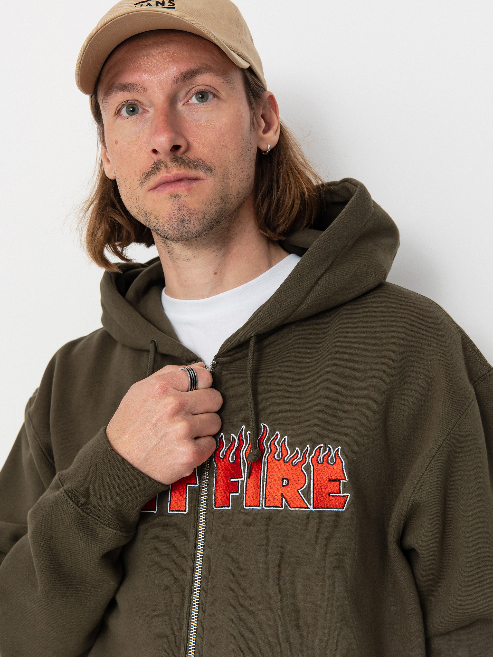 Spitfire Demonseed Script Emb ZHD Hoodie (olive)