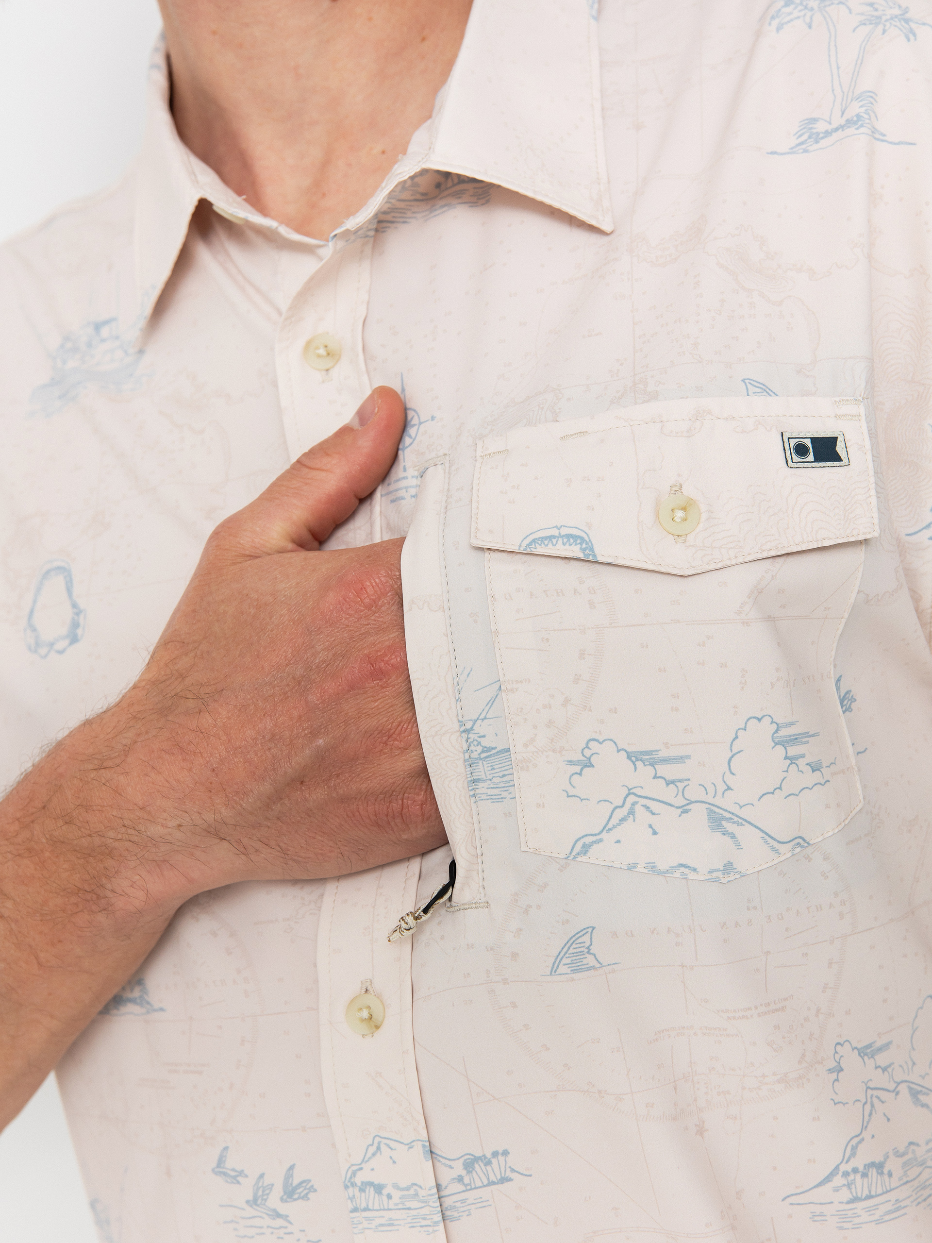 Salty Crew Hemd Helmsman Uv Button Up (oyster)