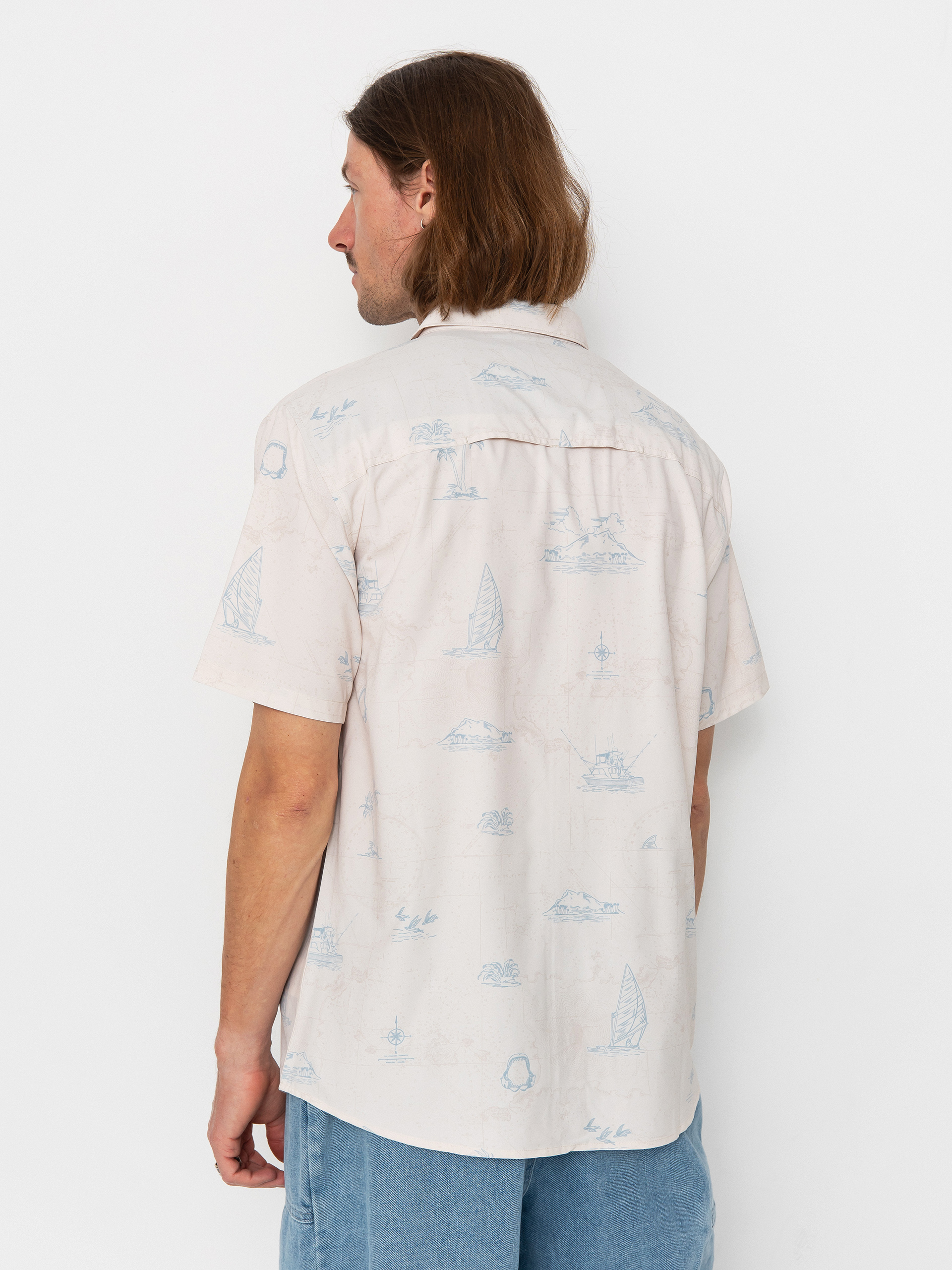 Salty Crew Shirt Helmsman Uv Button Up (oyster)