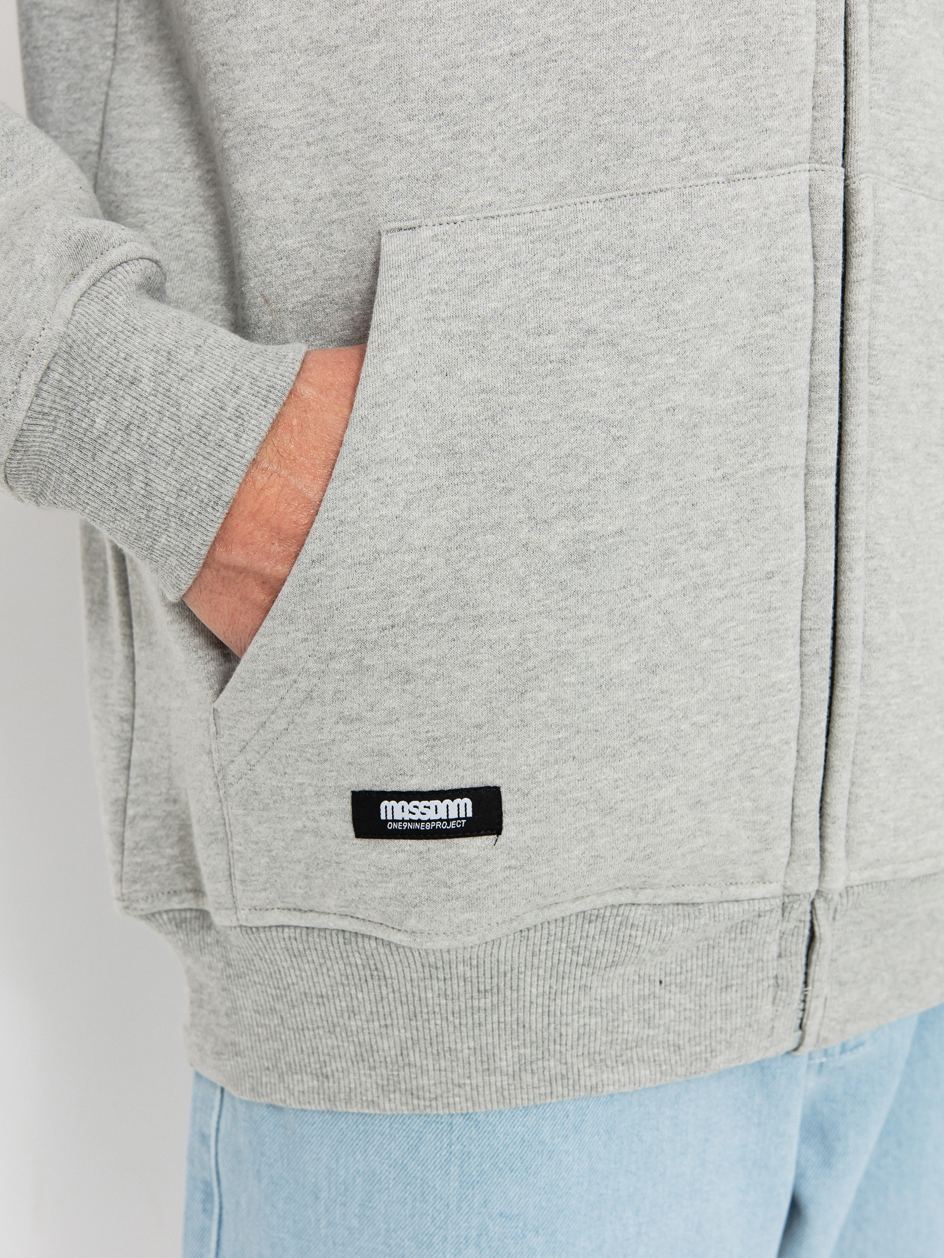 MassDnm Signature Patch ZHD Hoodie (lt heather grey)