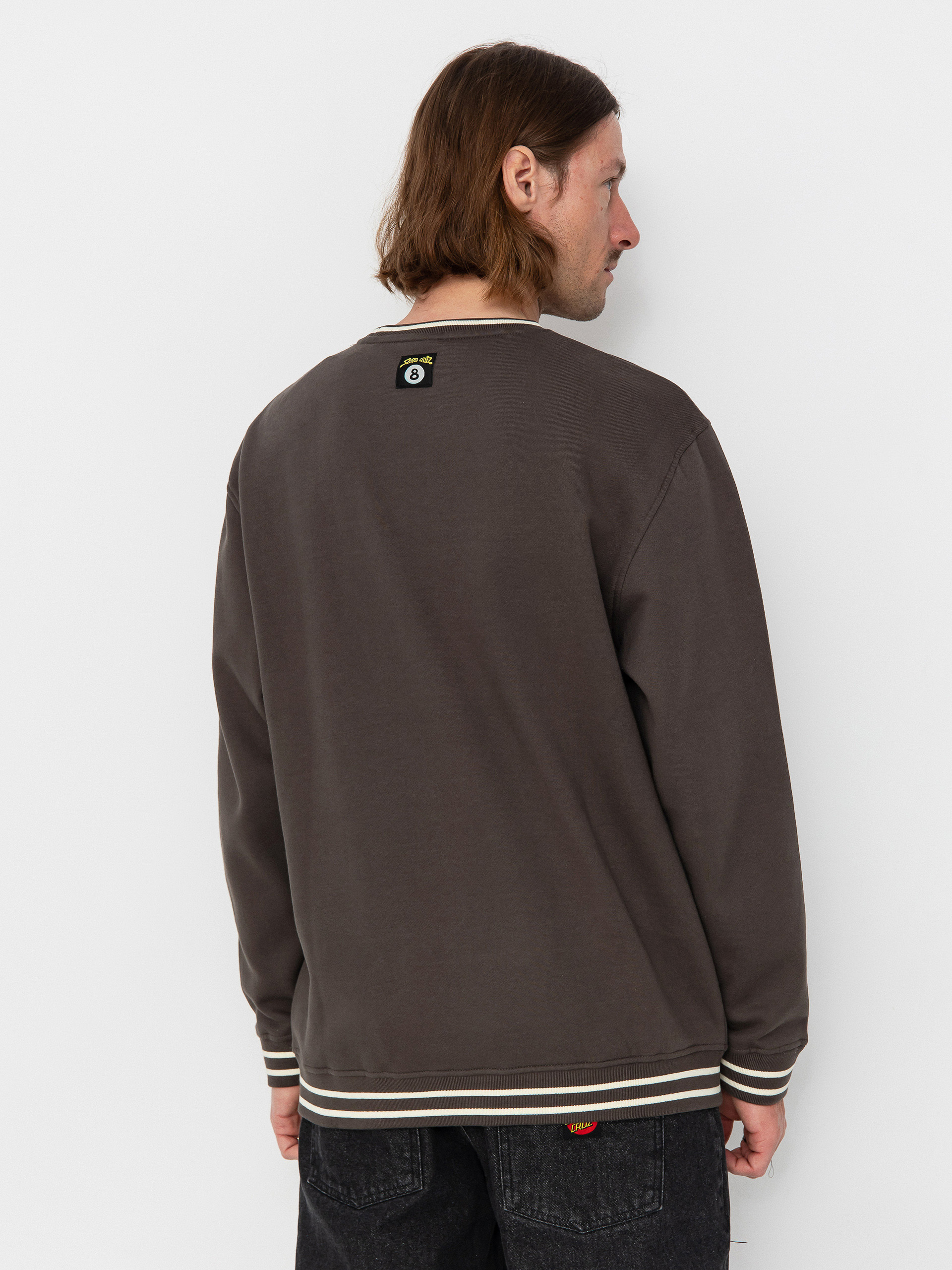 Santa Cruz Winkowski Surf Front Crew Sweatshirt (washed black)